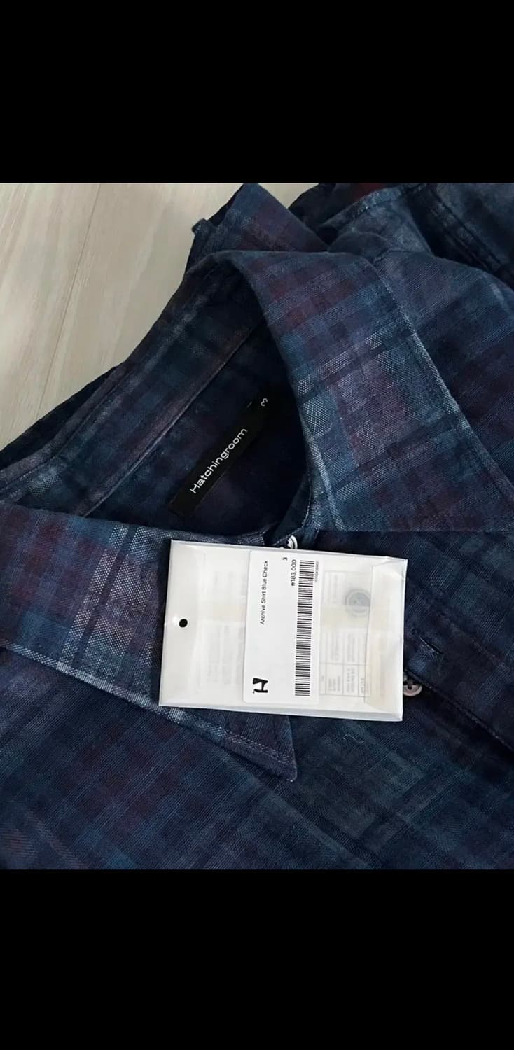 (3) 해칭룸 아카이브 셔츠 블루 체크 상품이미지3