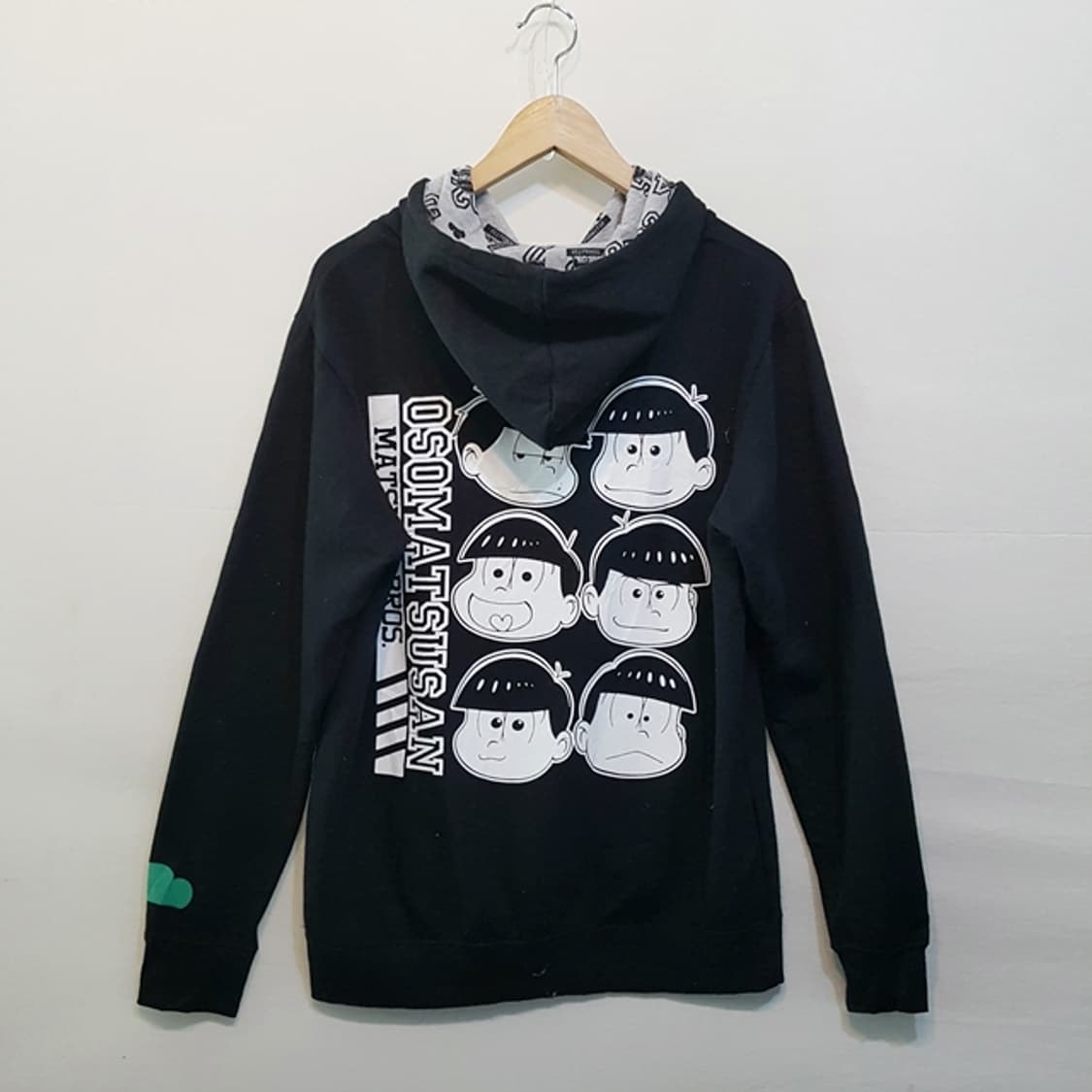 오소마츠 6쌍둥이 후드 상하세트 블랙 상품이미지2