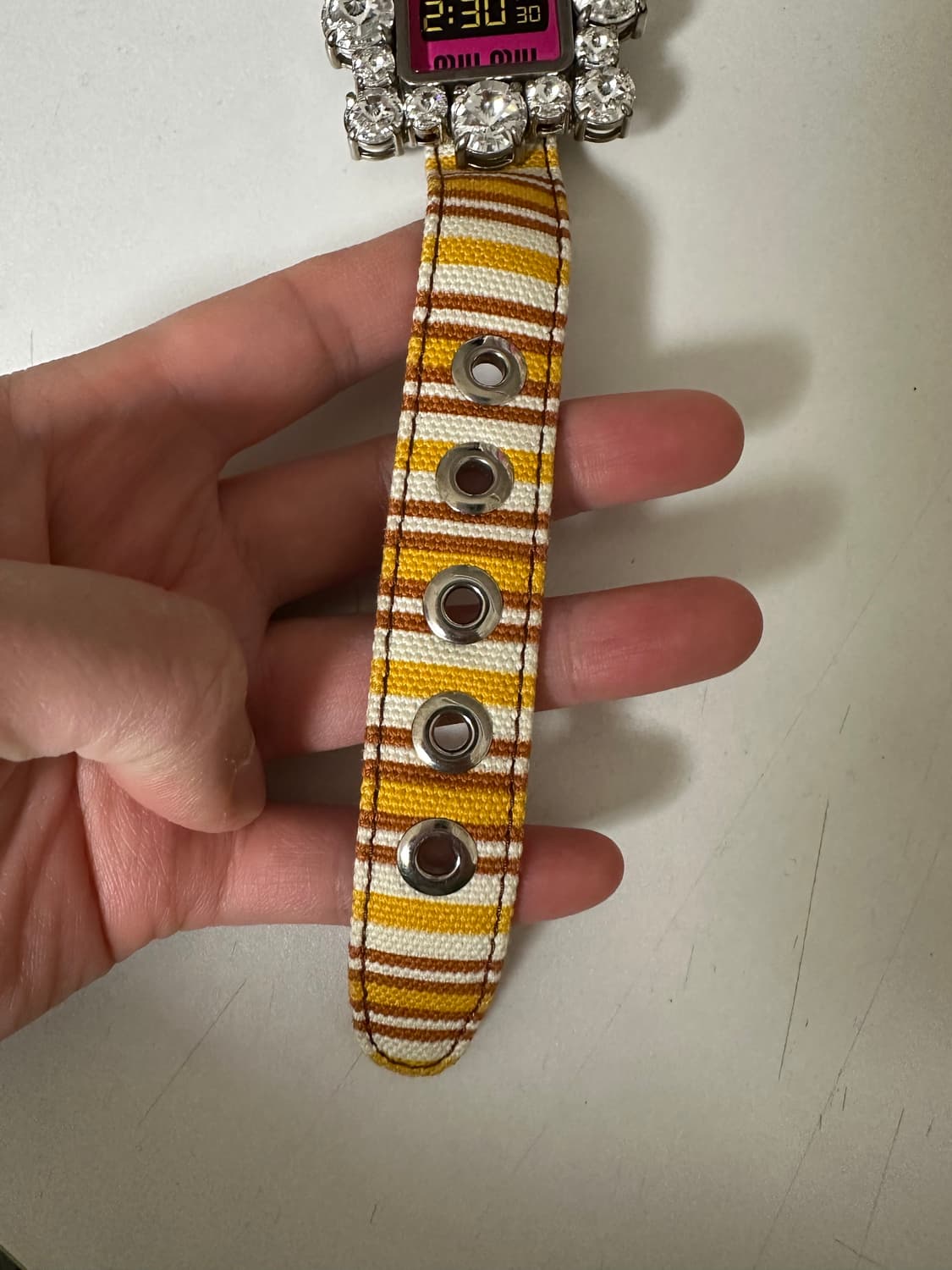 Miumiu 미우미우 크리스탈 페이크 워치 팔찌 상품이미지4