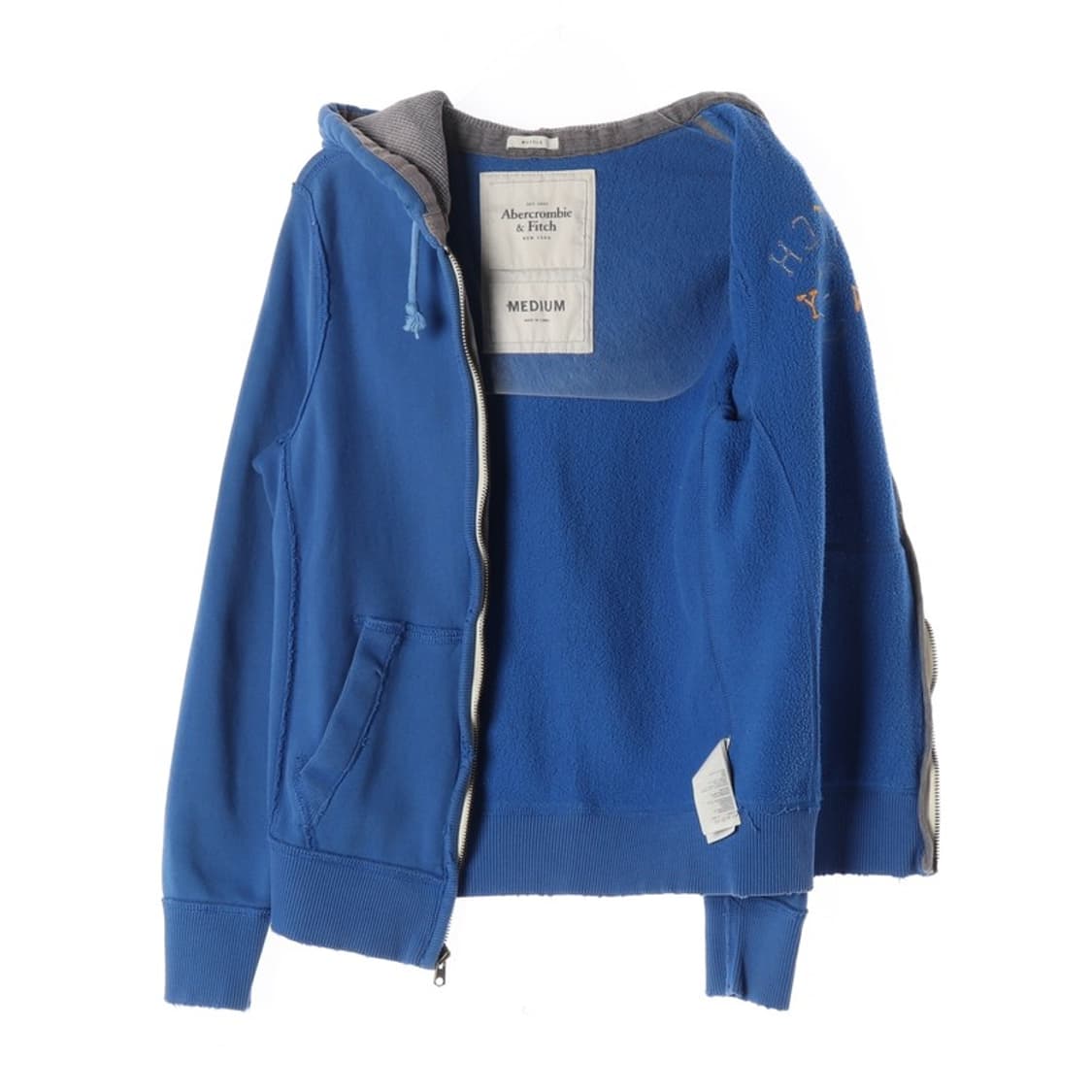 아베크롬비 앤 피치 빈티지 블루 아치 로고 후드집업 M 상품이미지2