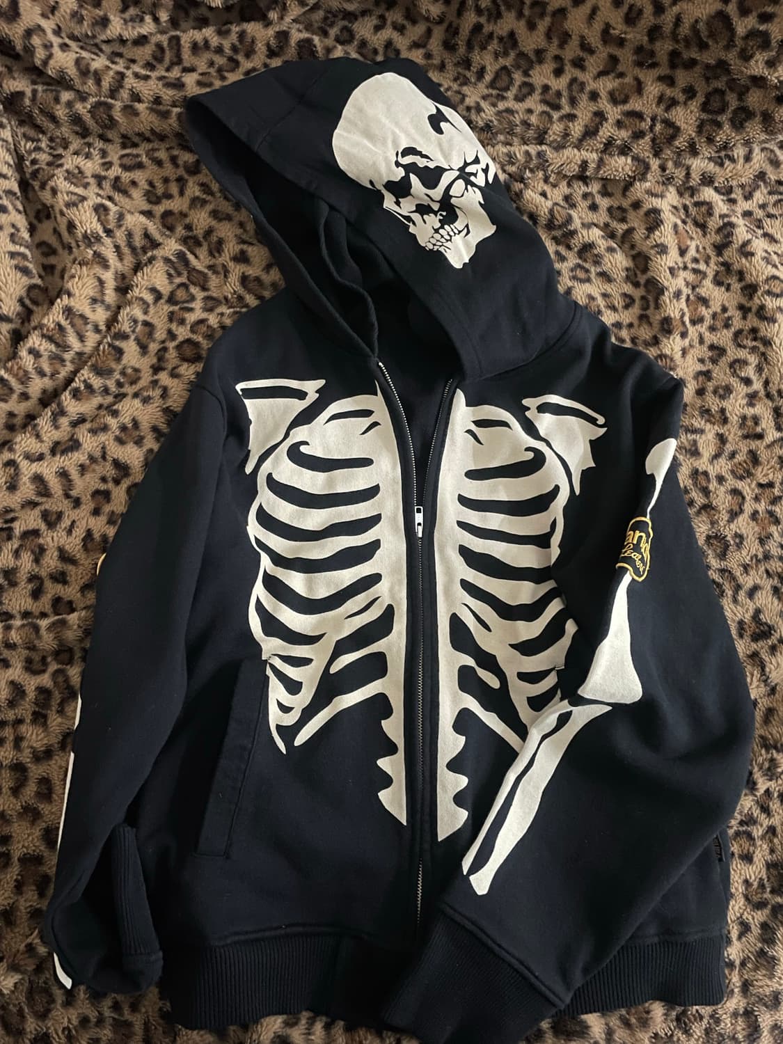 Vanson 벤슨 본 스켈레톤 넥 워머 후드집업 상품이미지1