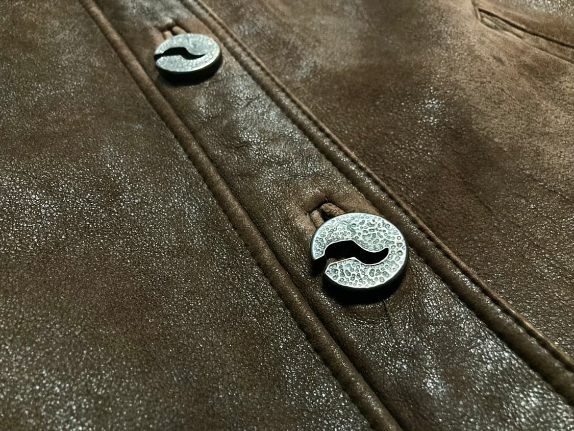 90s 램스킨 양가죽 순양모 쉐르파 무스탕 100-105 상품이미지4