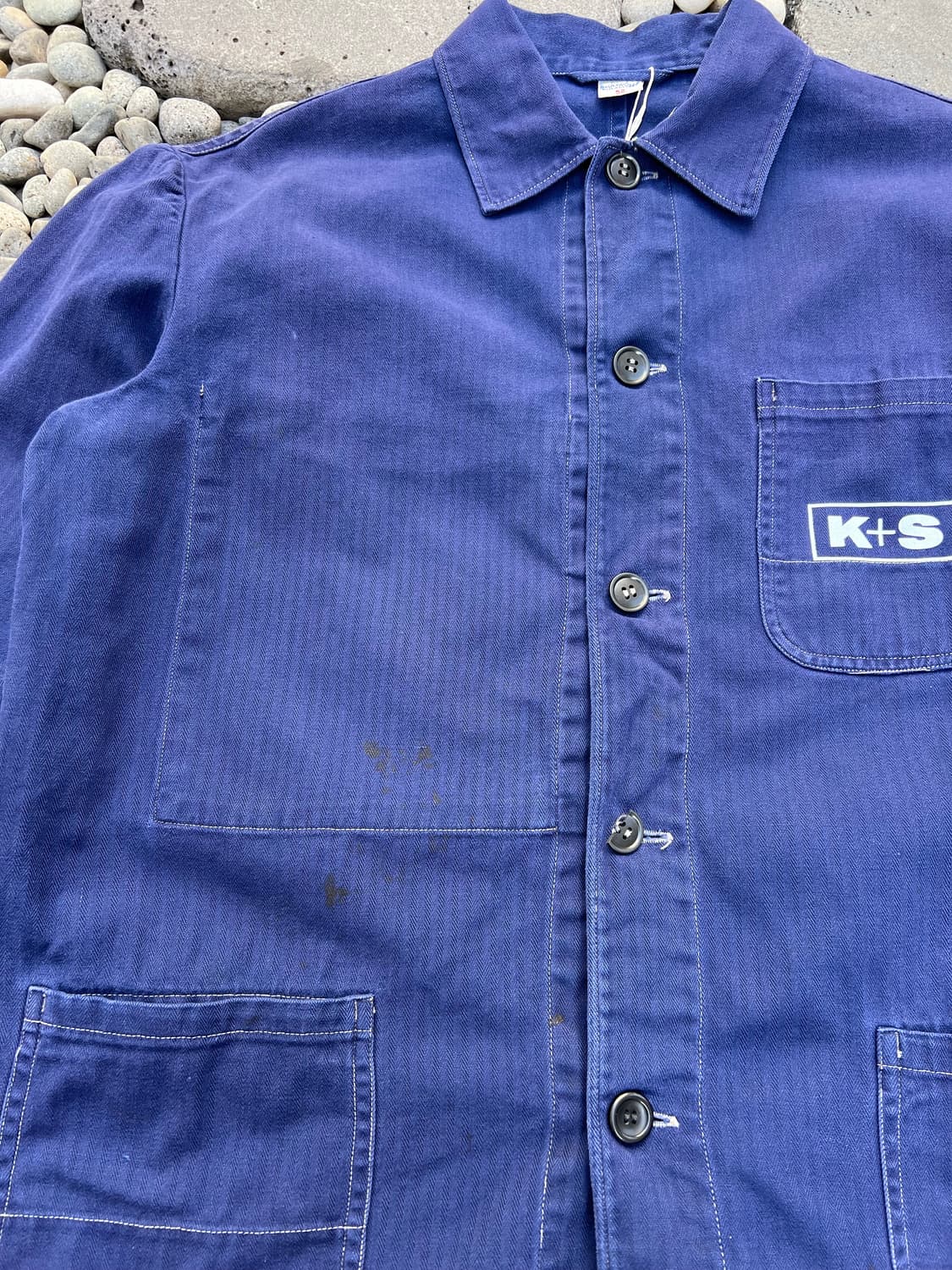 OLD VINTAGE HBT FRENCH 헤링본트윌코튼 프렌치워크자켓 상품이미지5