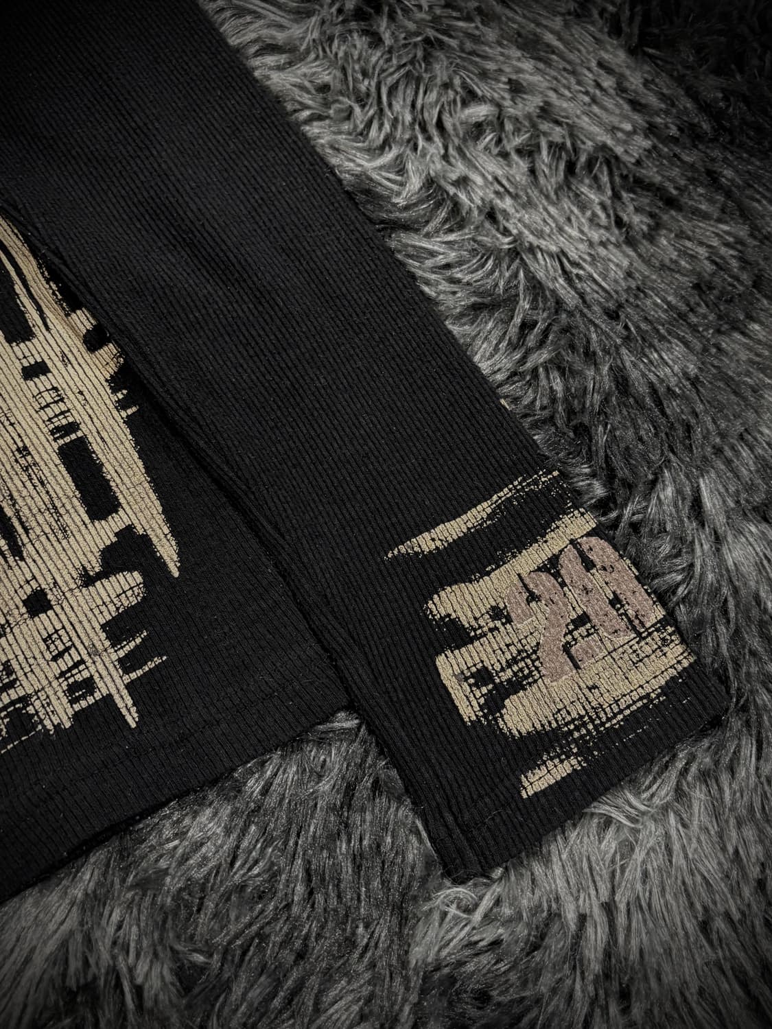 Sky Bomber 골드 그래픽 골지 롱슬리브 상품이미지4