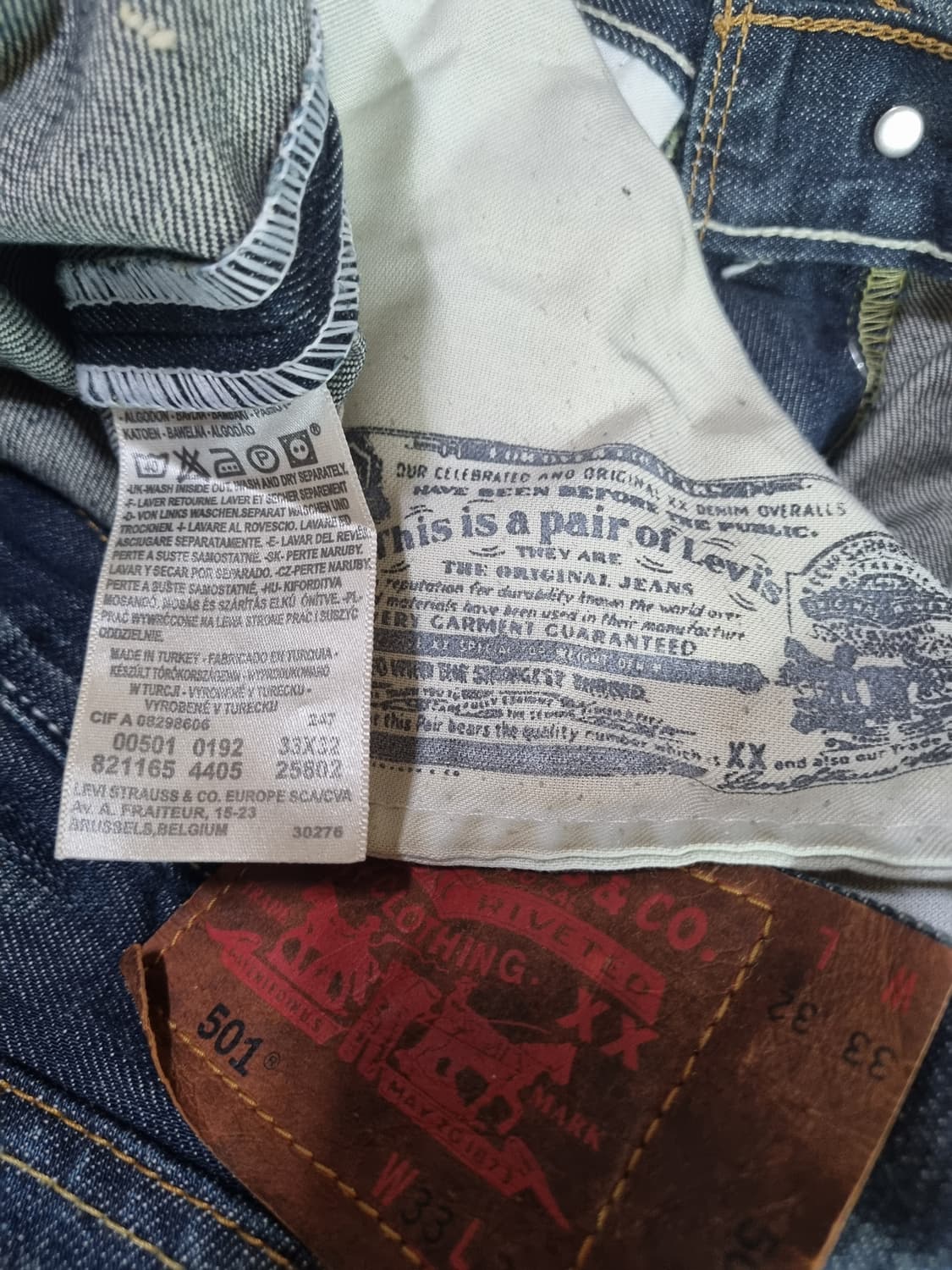 리바이스 501 청바지 W33 L32 상품이미지8