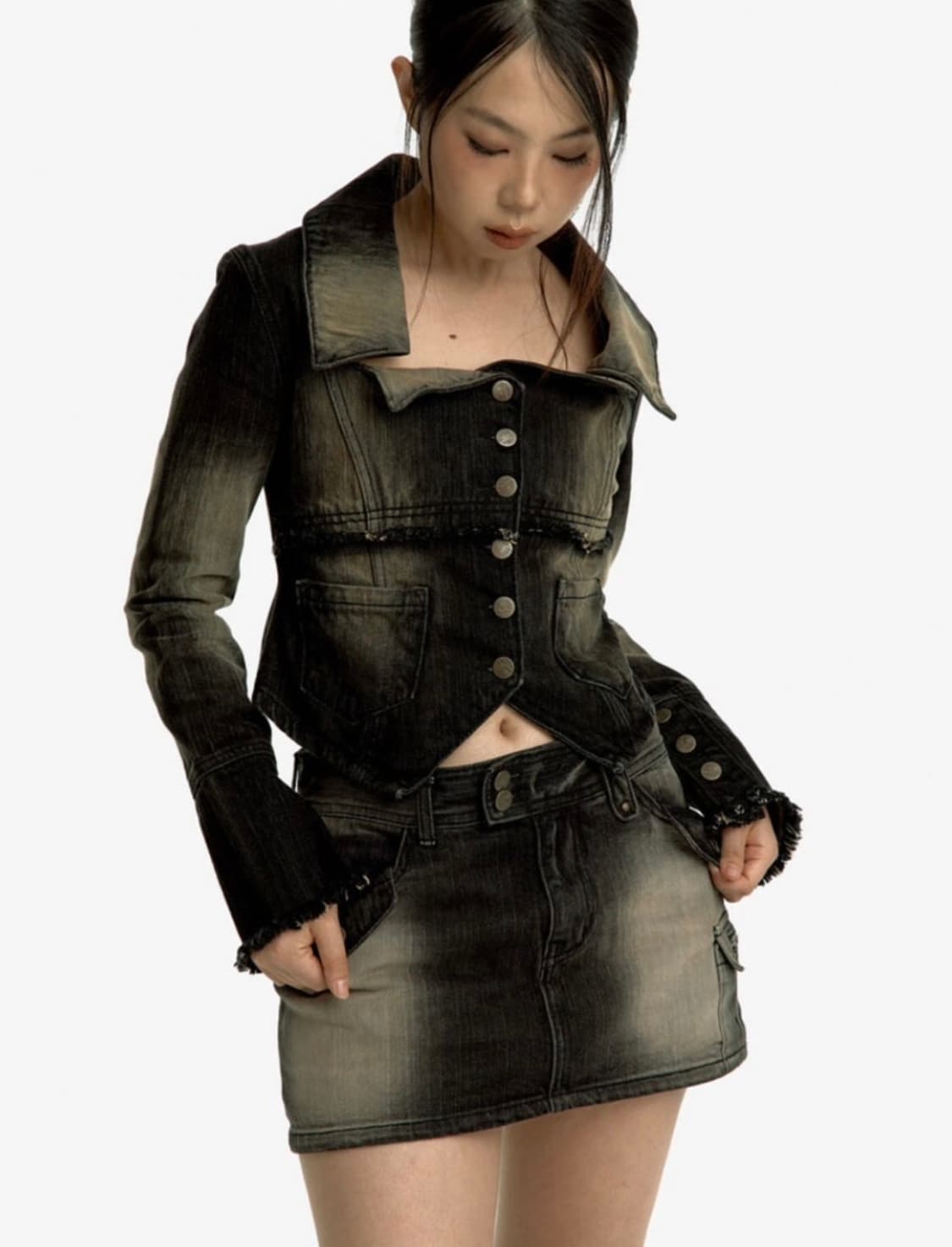 카시코 데님 셋업 상품이미지1