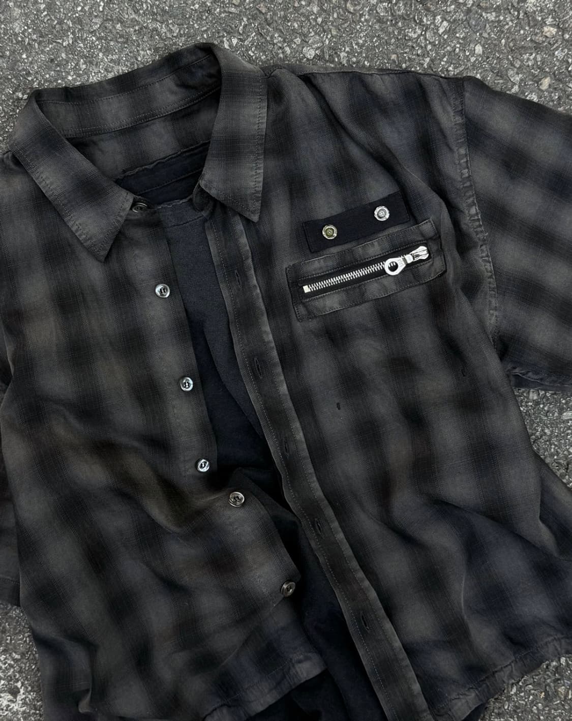 [2] 포그서비스 MA1 CHECK HALF SHIRT 상품이미지1