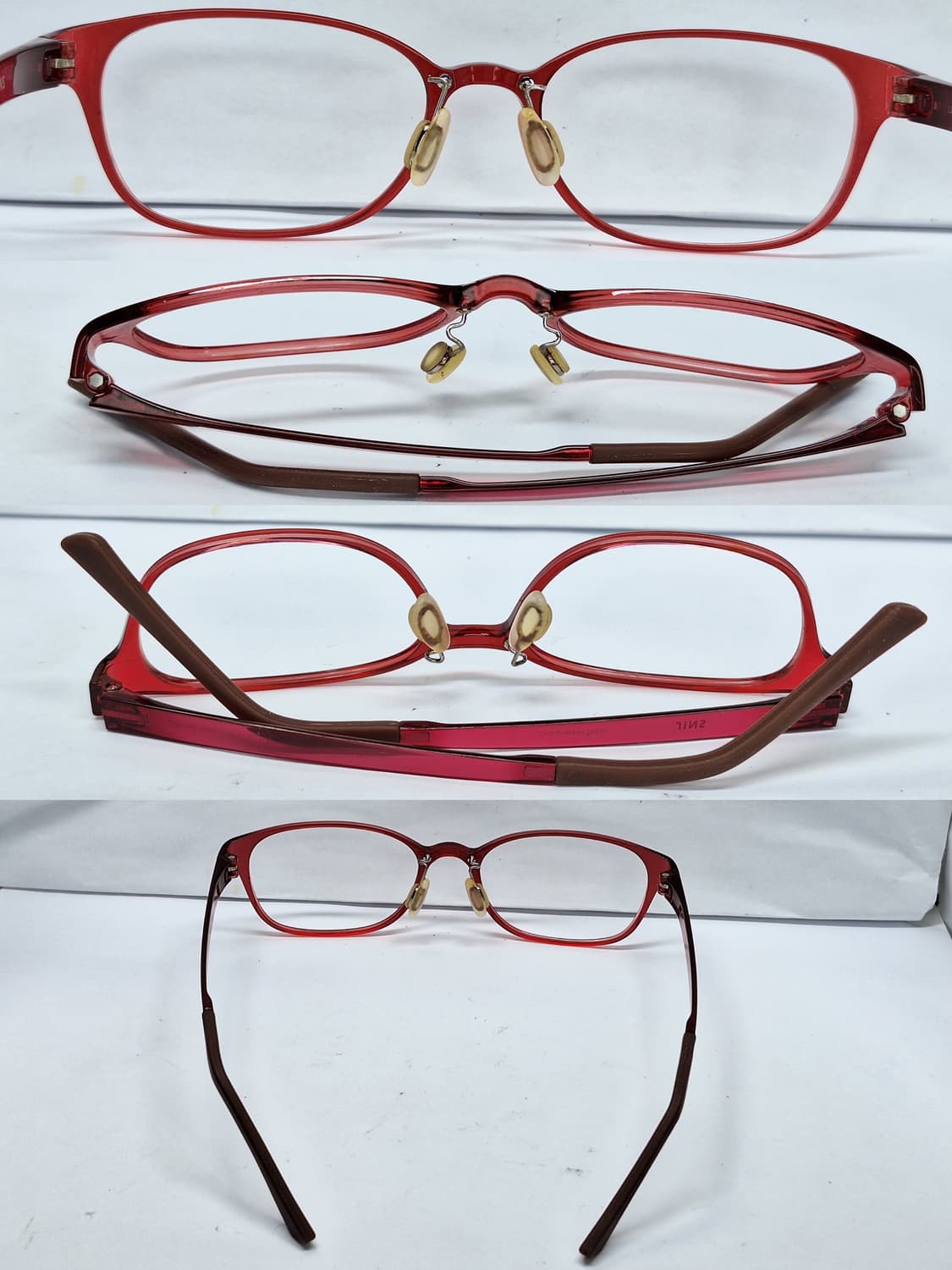 JINS 진스 LUF-16A-385B 슬림 에어프레임 레드 안경테 상품이미지6