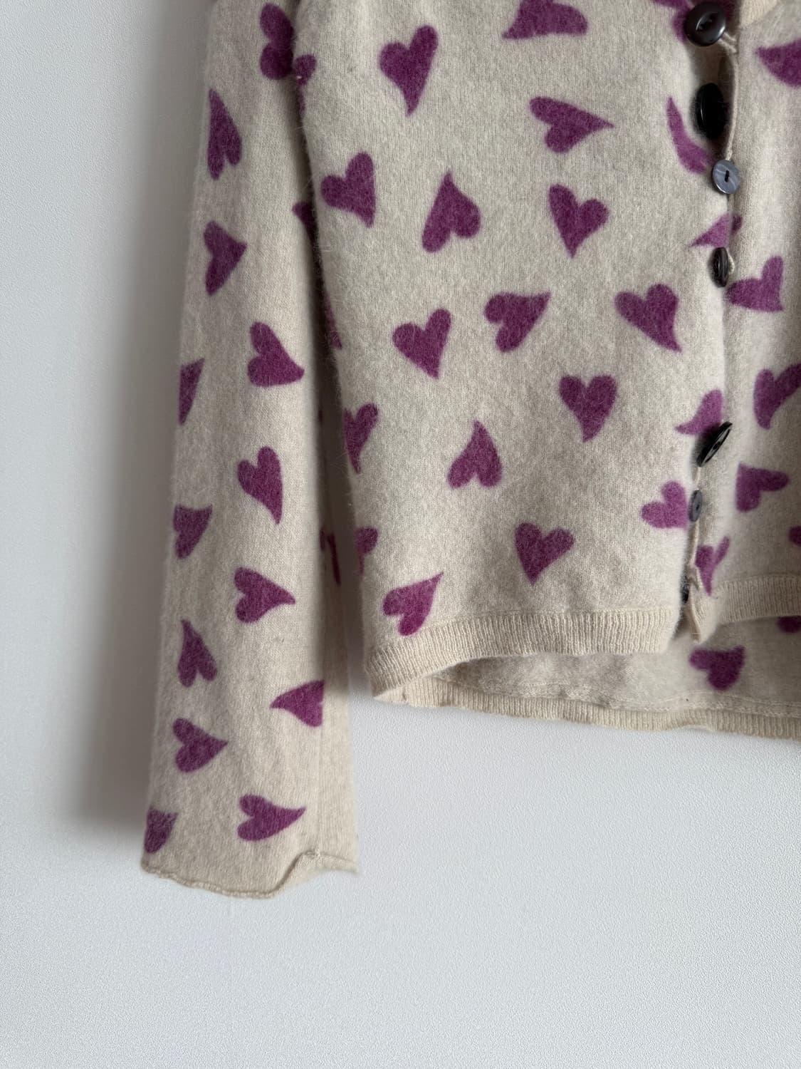 Pre owned 울&앙골라 하트 가디건 상품이미지4