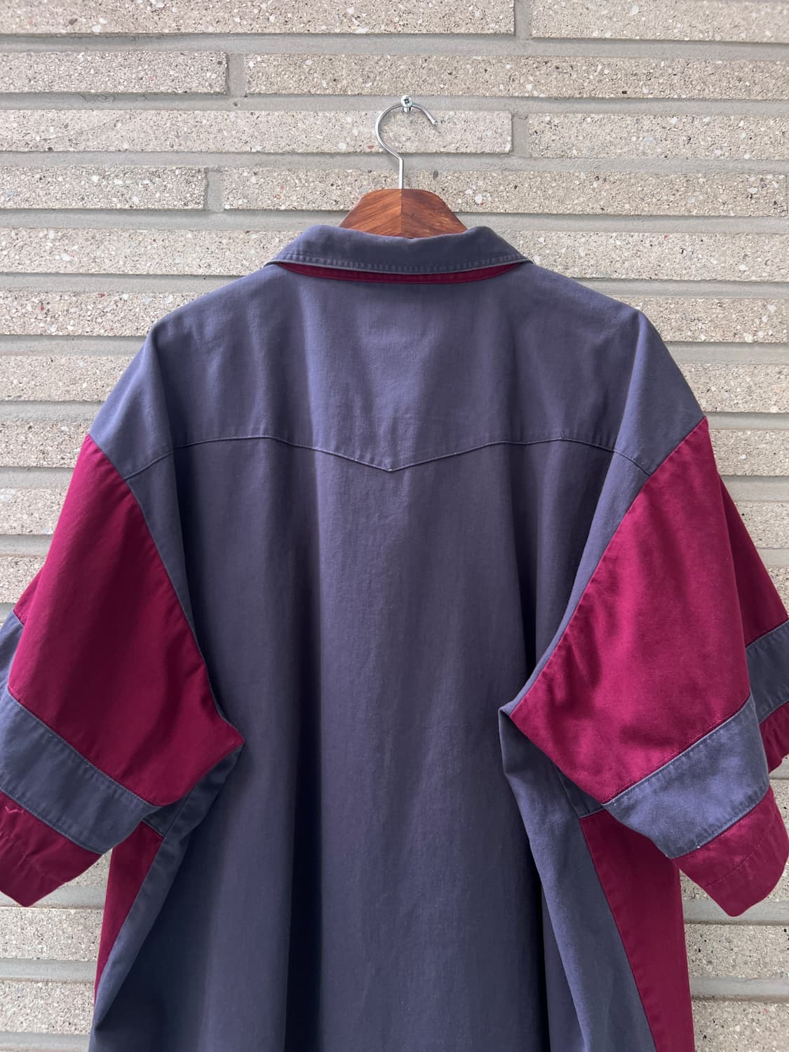 [3XL]랭글러 USA 나바호 스트라이프 투톤 배색 버튼다운 웨스턴 셔츠 상품이미지6