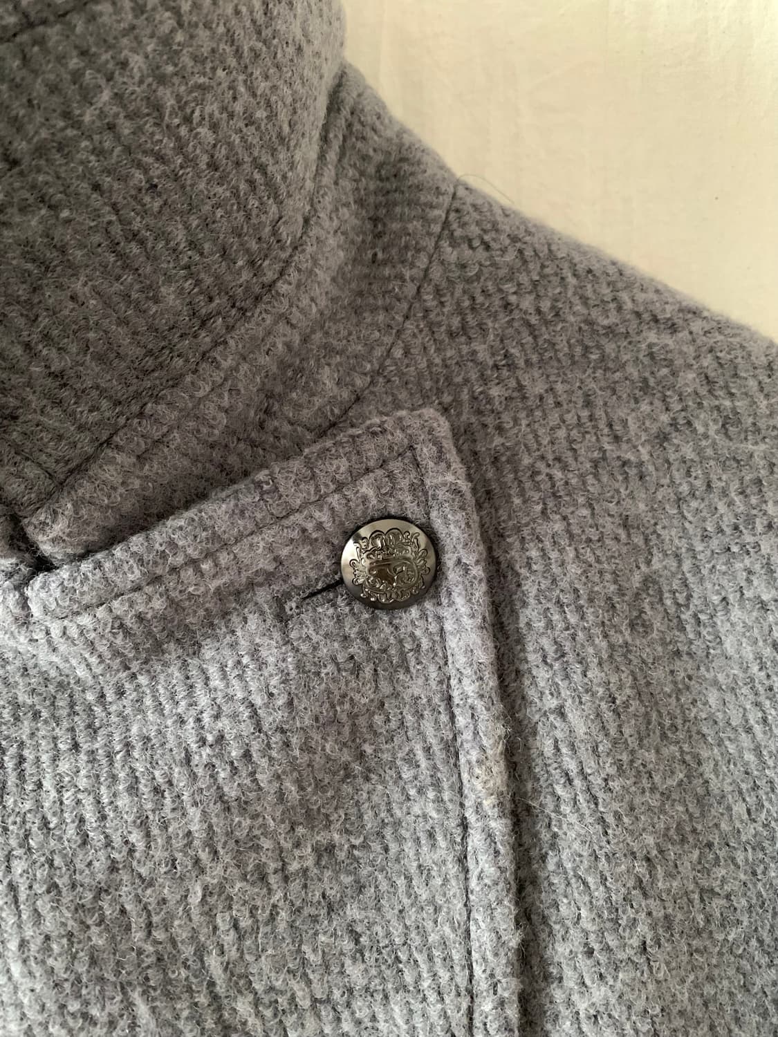 그레이 포멀 더블 코트 상품이미지2