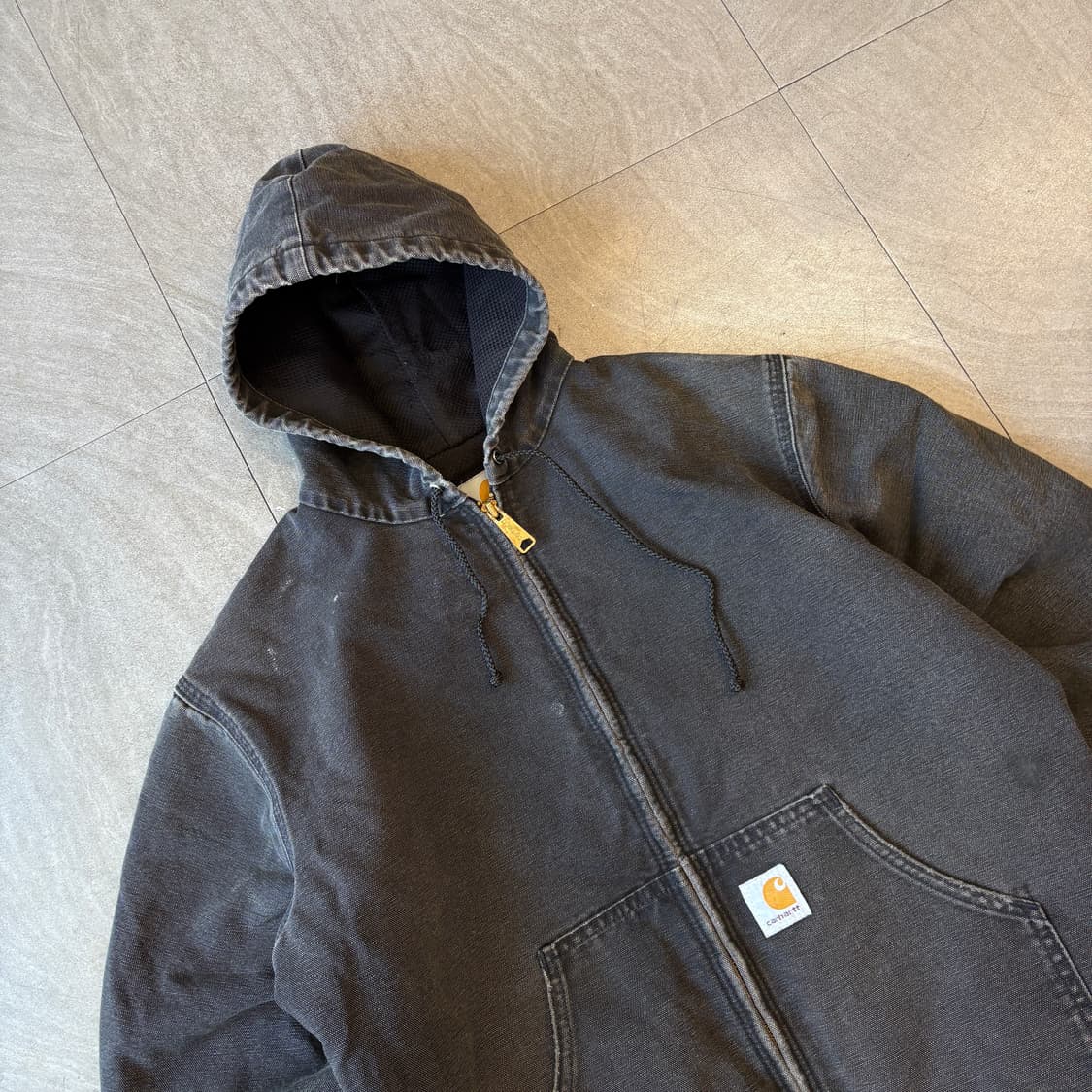 90년대 미국 생산 칼하트 블랙 액티브 자켓 상품이미지2