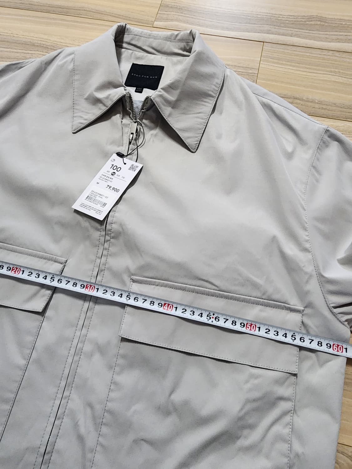 스파오오버핏집업점퍼100사이즈라이트그레이 상품이미지9