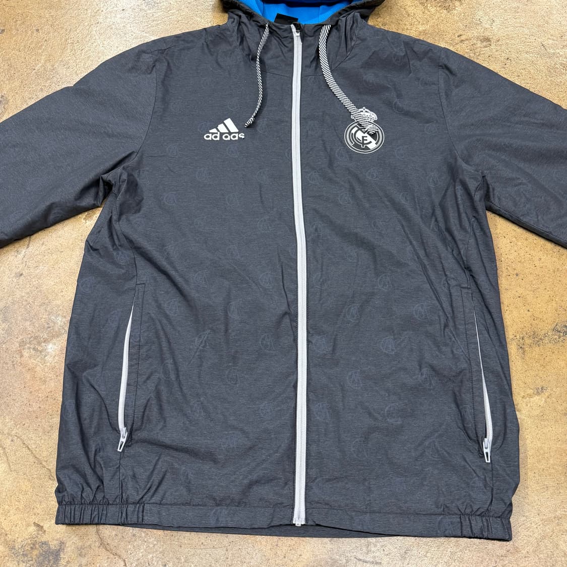 [정품/95] 아디다스 레알마드리드 후드 바람막이 블랙 b17 상품이미지3