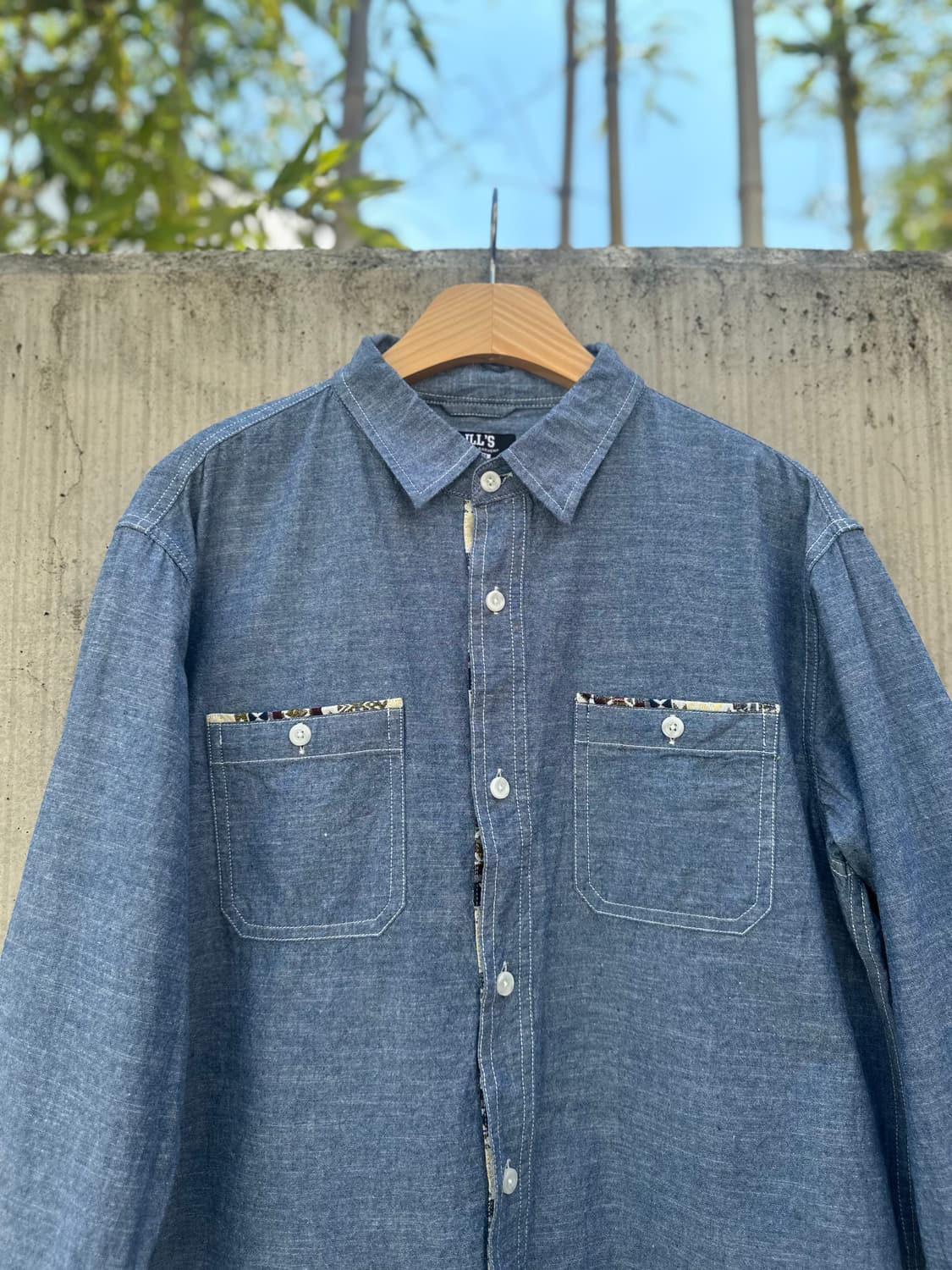 Japanese Vintage 샴브레이 셔츠 상품이미지3