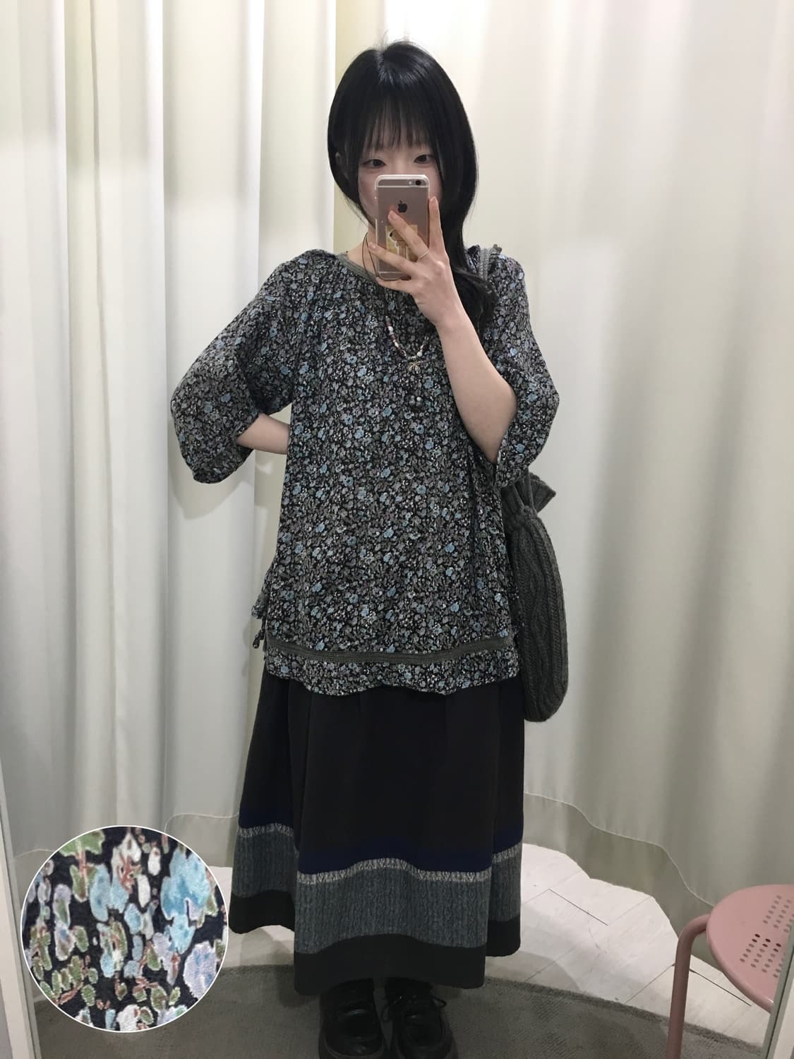 mori girl flower blouse 상품이미지1