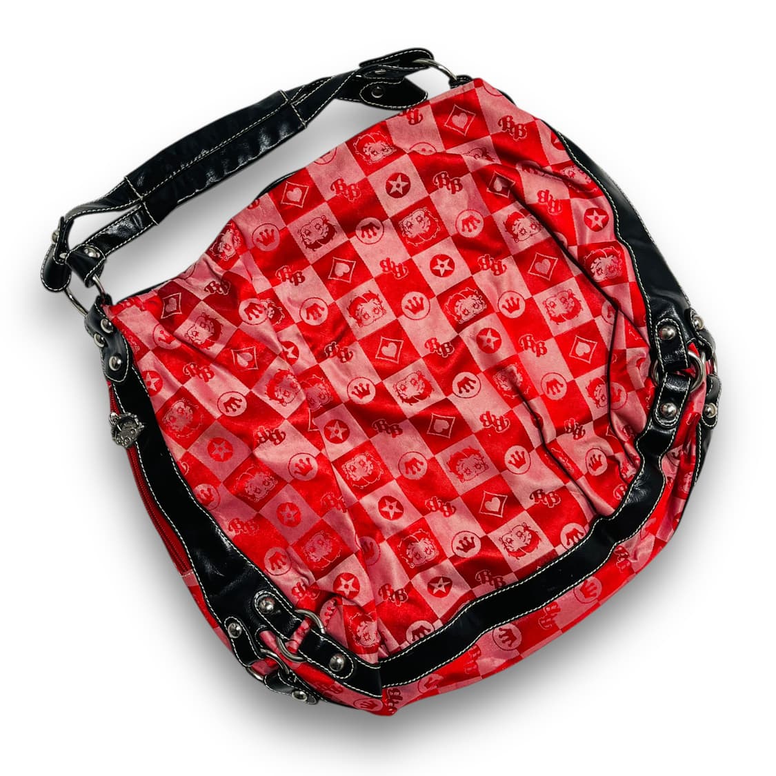 베티붑 y2k 큐트 러브 섹시걸 체커보드 패턴 숄더백 상품이미지3