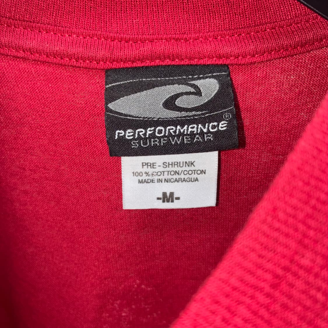 performance surf wear 버건디 티셔츠 상품이미지3