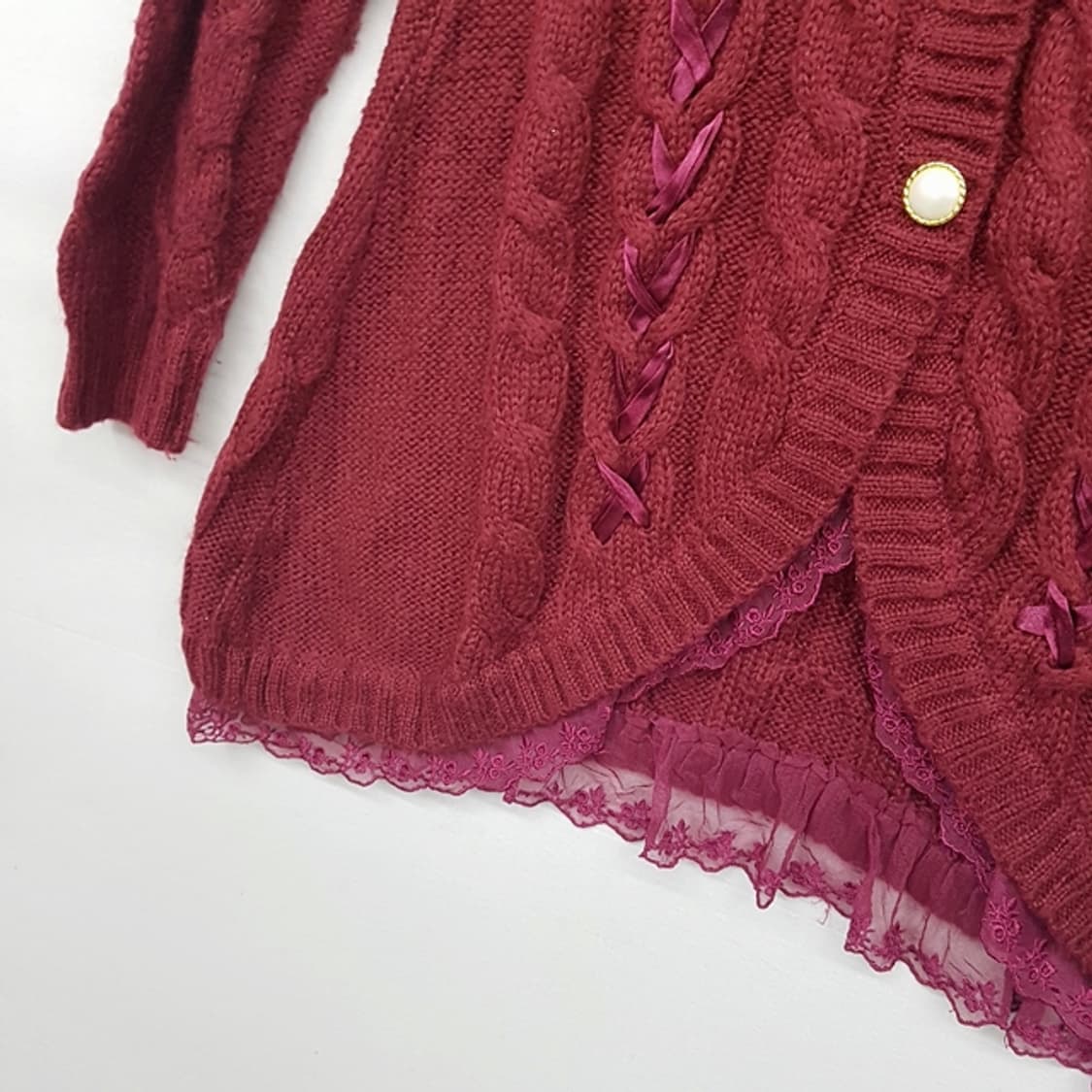 axes femme 가디건 와인 상품이미지3