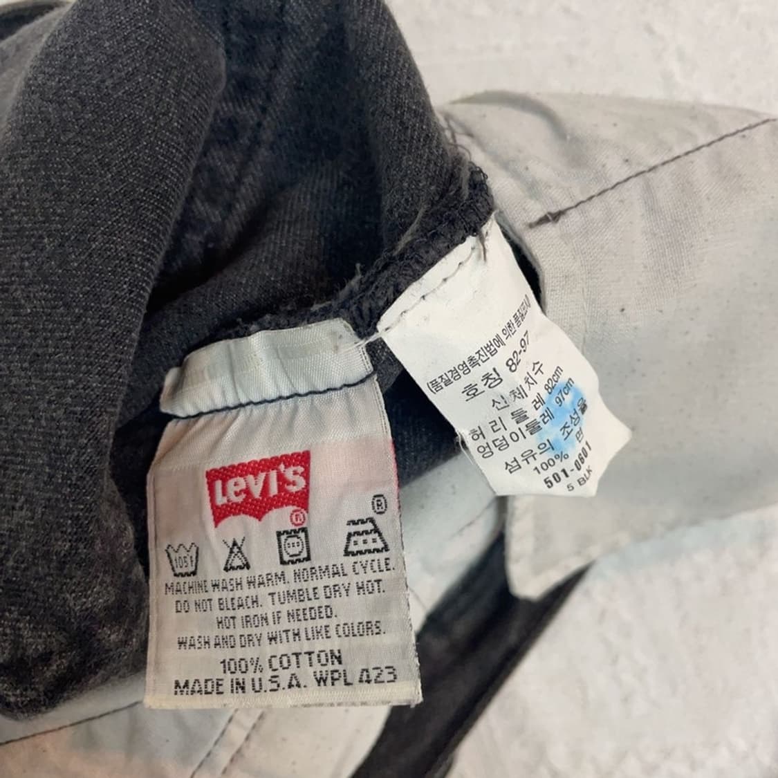 [32인치] 리바이스 501 90s 흑청바지 상품이미지6
