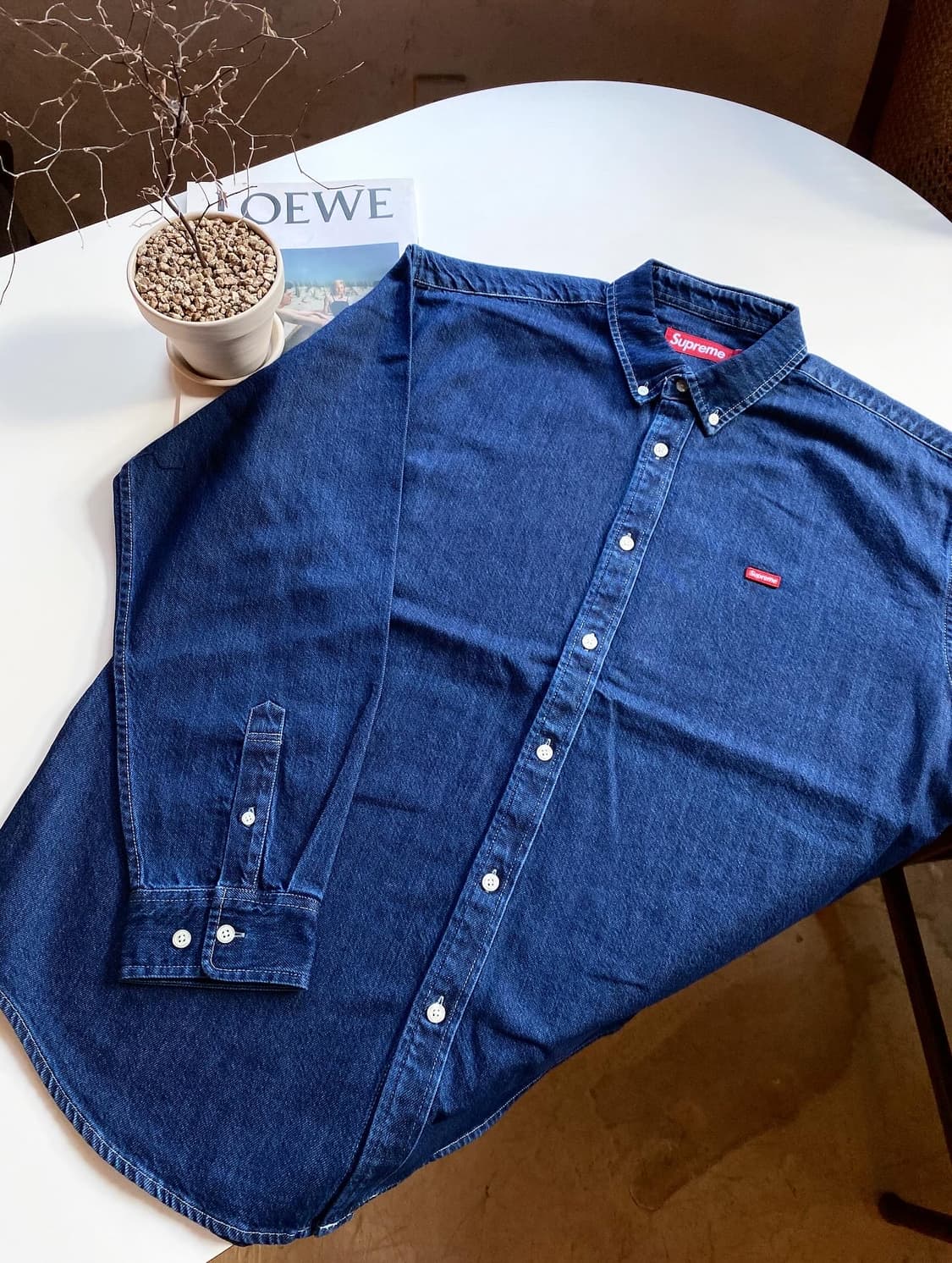 [L,XL] 슈프림 스몰 박스 데님 셔츠 인디고 - 25FW 상품이미지4