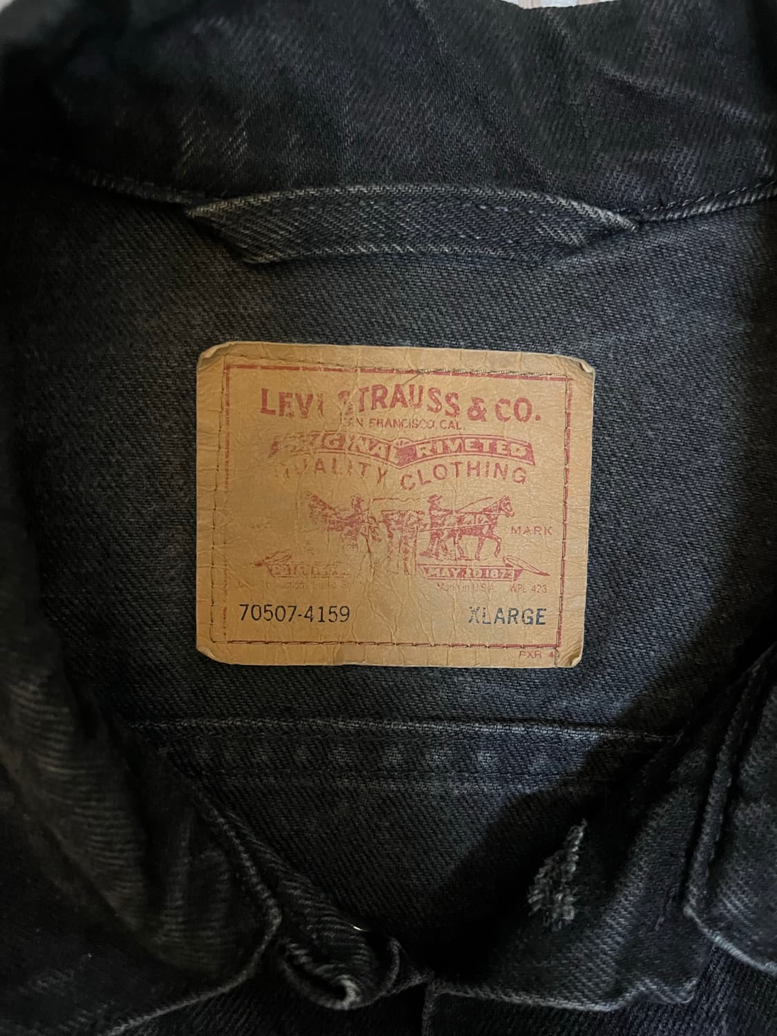 리바이스 90‘s usa 흑청자켓 상품이미지4