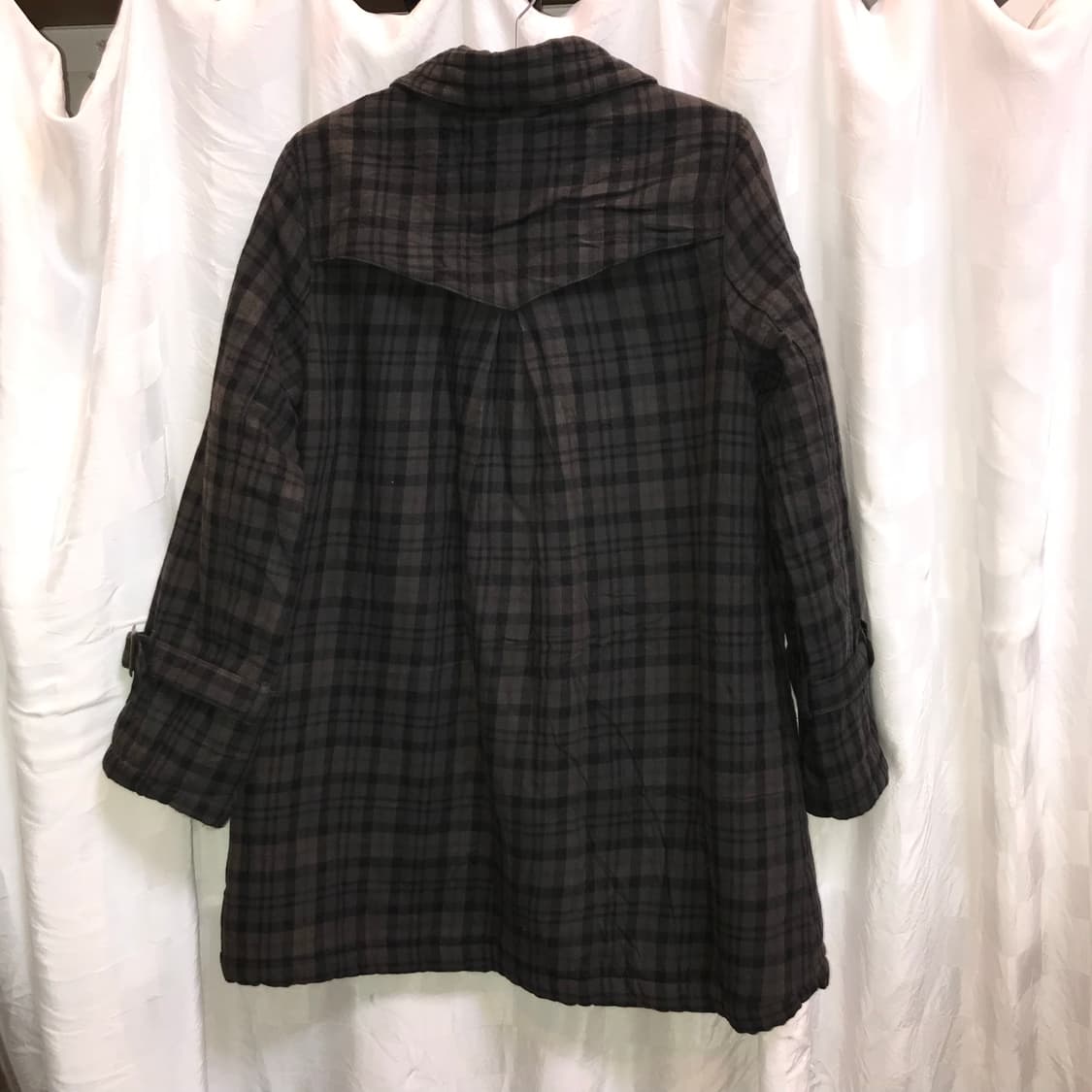 Theoria 라떼갸루 하구미 로걀 양털 체크 코트 상품이미지3