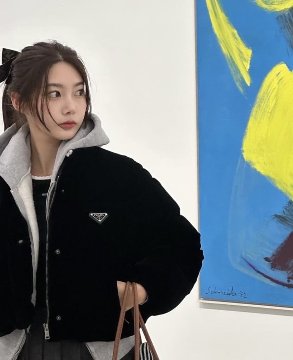 프라다 벨벳 패딩 38 (신세계 센텀 구매) 상품이미지6