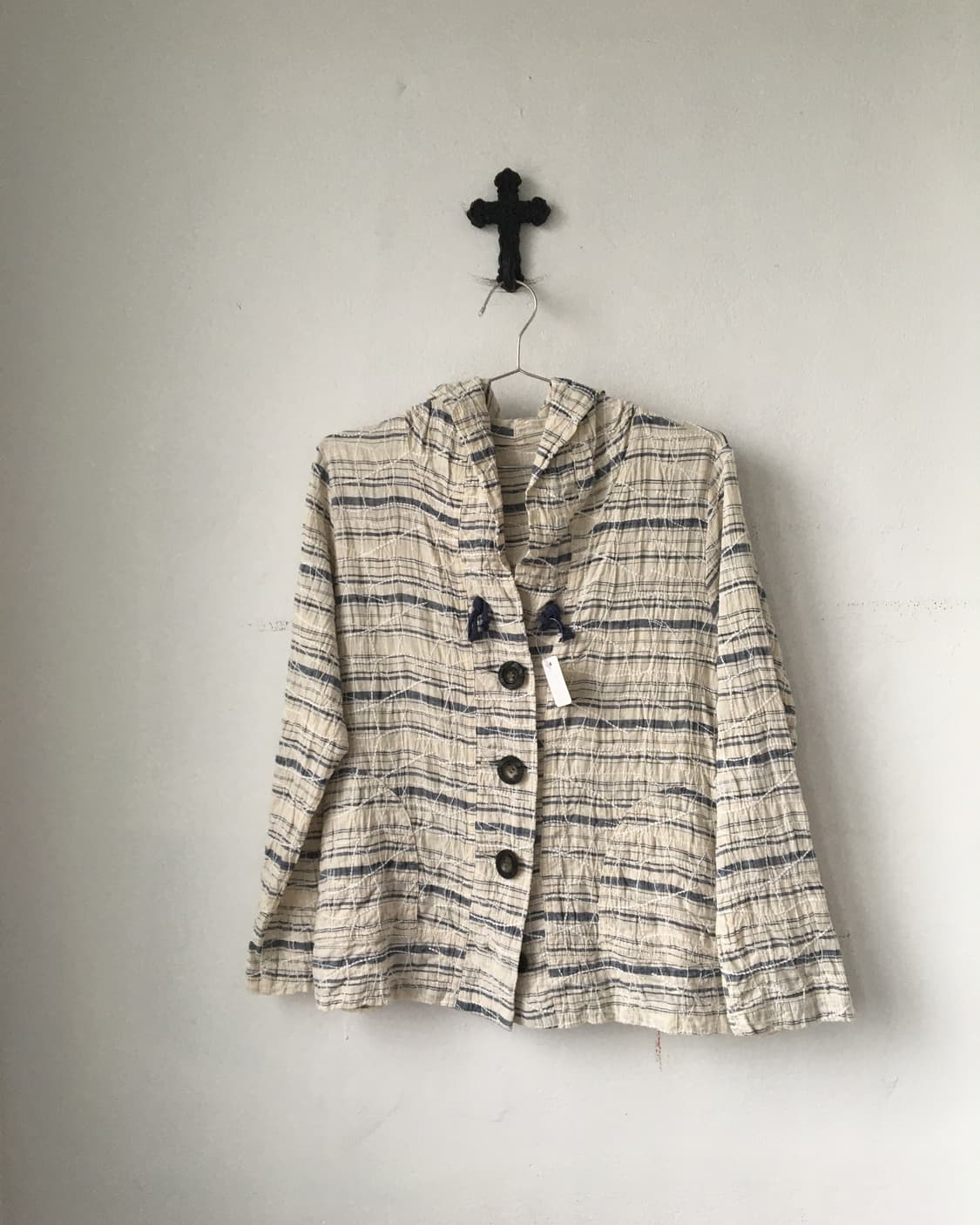 Embroidery stripe pattern hood jacket 상품이미지2