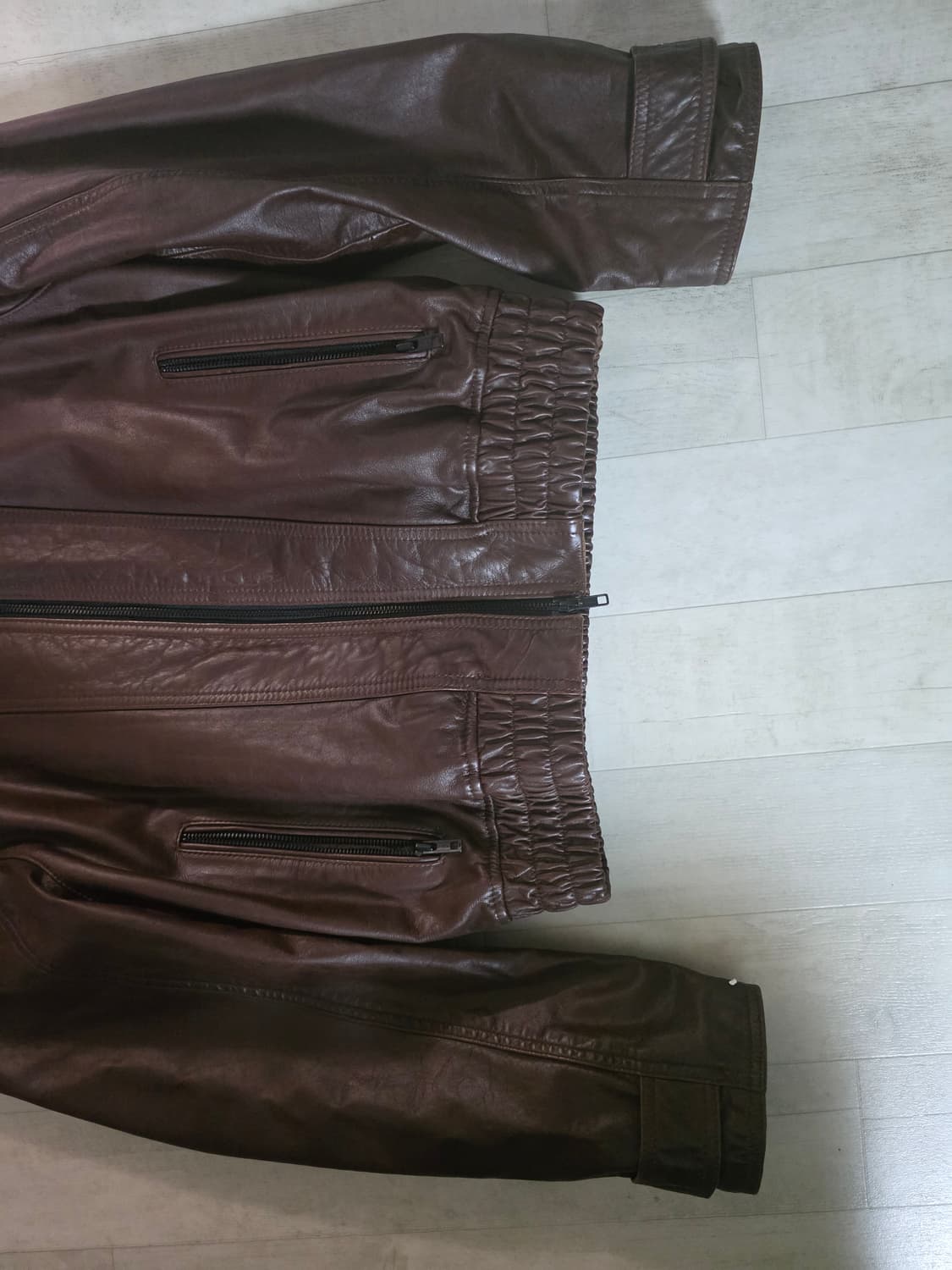 엘무드 블레이즈 카우하이드 레더 자켓 번트브라운 44 상품이미지4