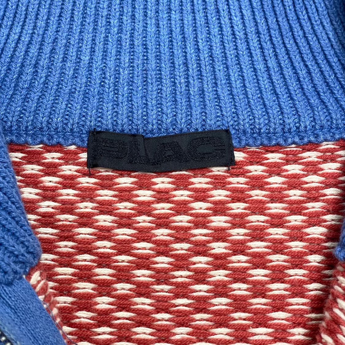 플래그 멀티컬러 반집업 크롭 니트 여성FREE 상품이미지3