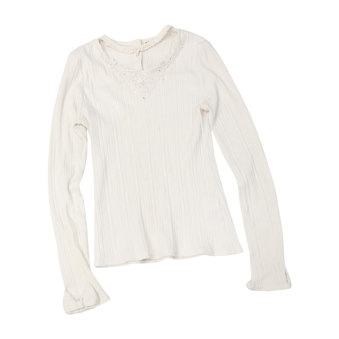 엑시스팜 큐빅 디테일 긴팔티셔츠 상품이미지1