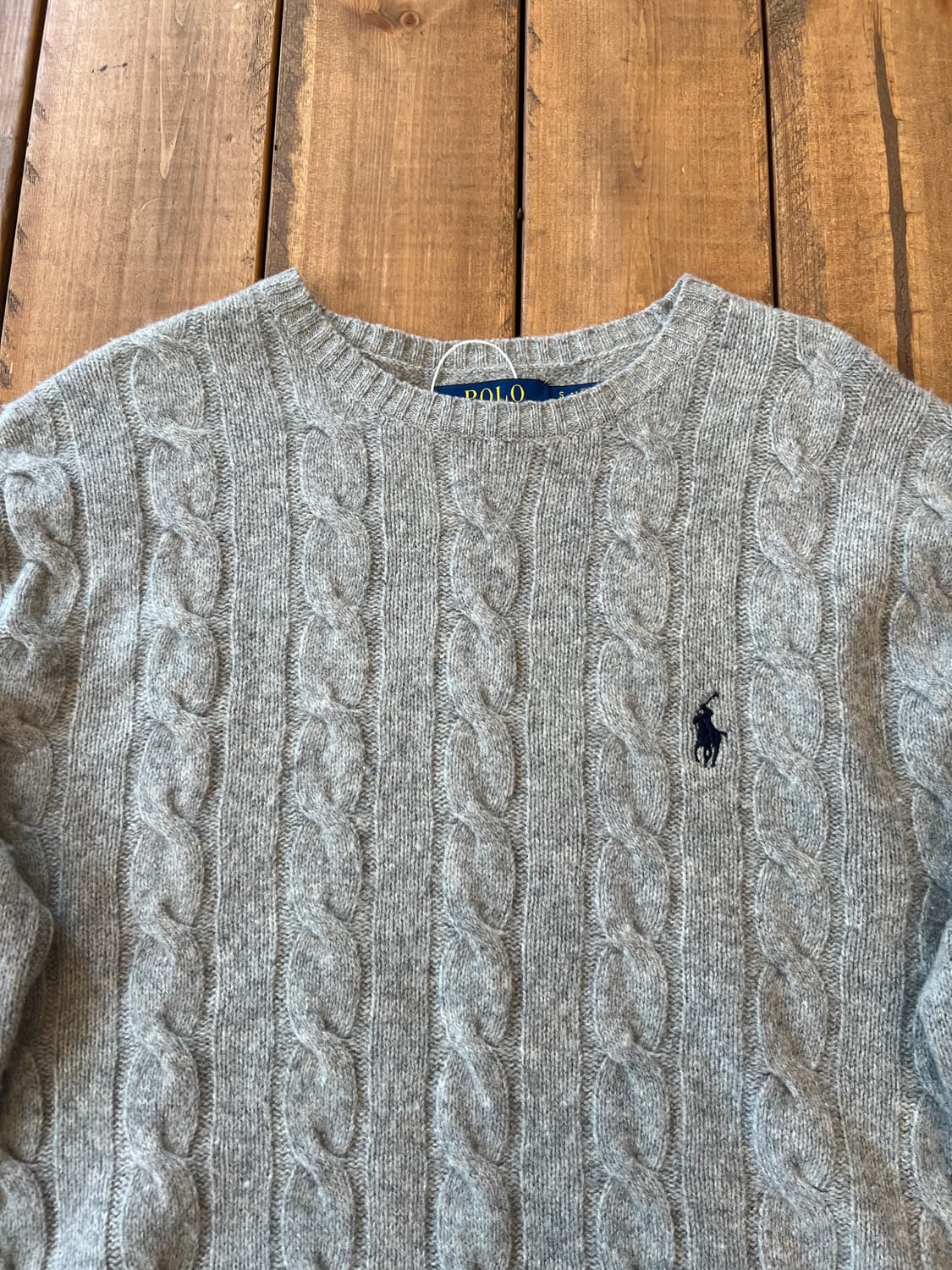 폴로 그레이 꽈배기 니트 상품이미지7