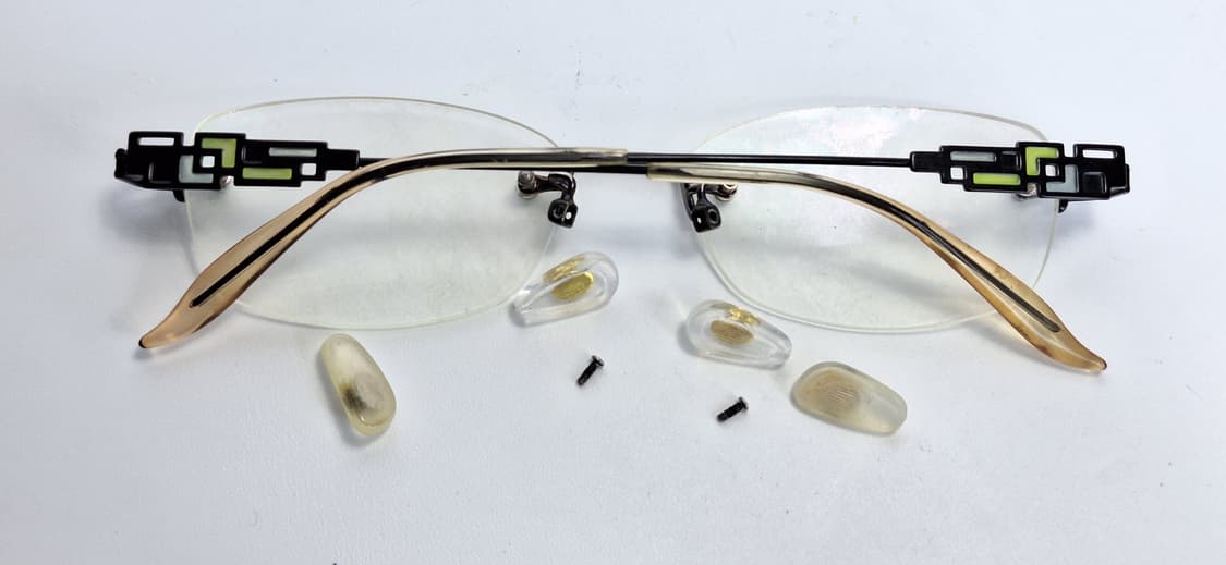 일본 빈티지 실버 무테 안경 클래식 미니멀 안경테 아이웨어 수입 깔끔한  상품이미지2