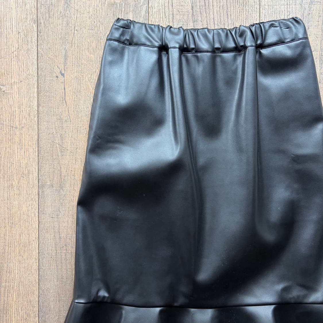 Synthetic Leather Layer Frill Skirt 상품이미지4