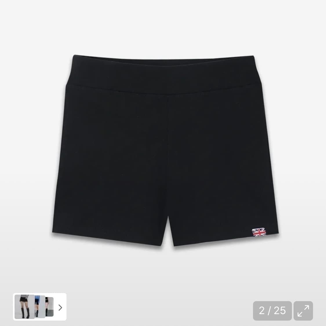 미치코런던 코시노 유니언잭 골지 쇼츠 블랙 상품이미지3