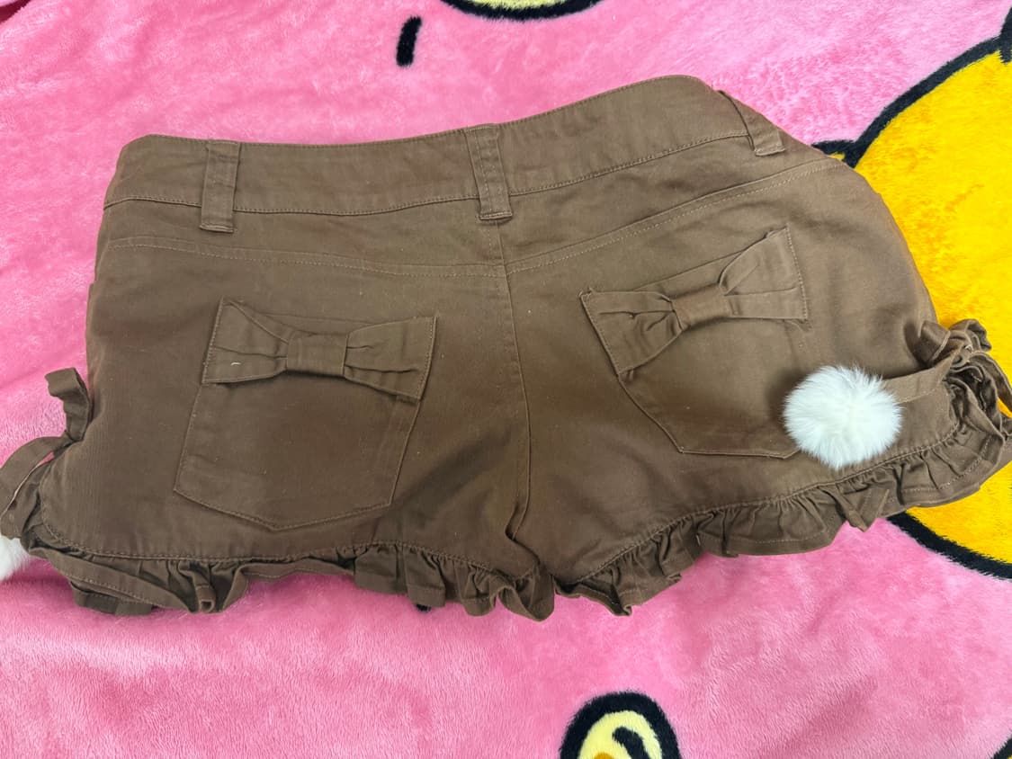 라떼갸루 트랄라라 리본 폼폼이 큐롯 바지 리즈리사 핀터깔 히메카지 상품이미지2