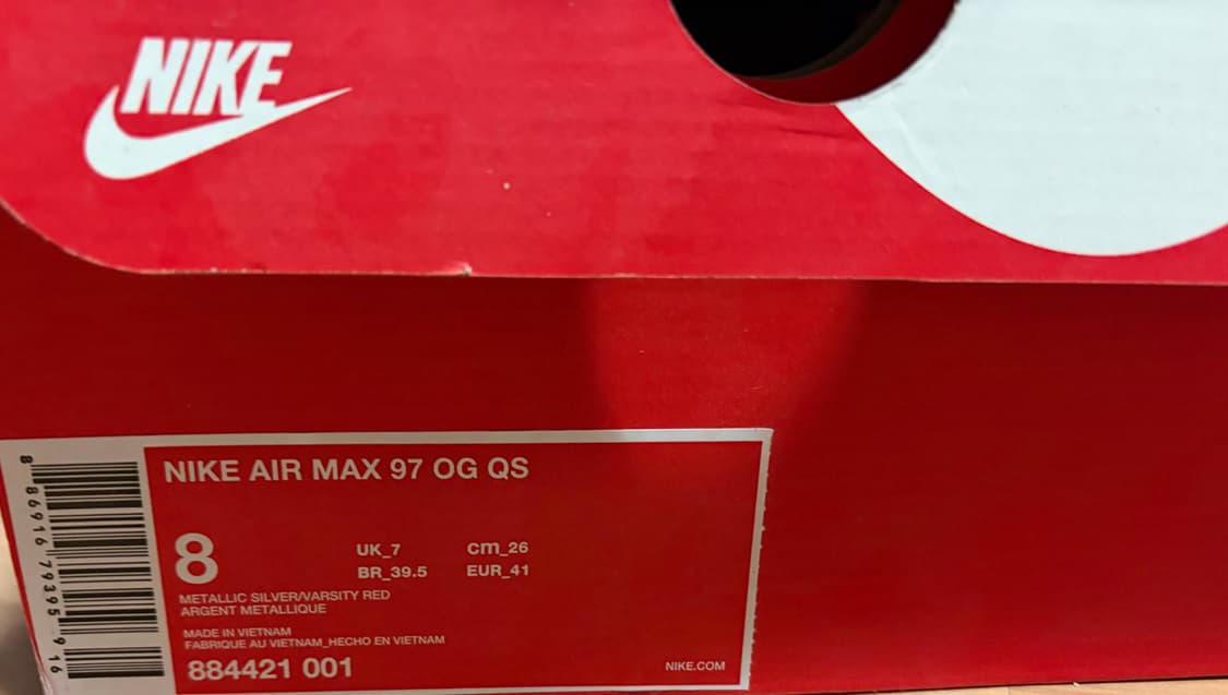 Nike Air Max 97 OG QS 실버불렛 (2017) 상품이미지4