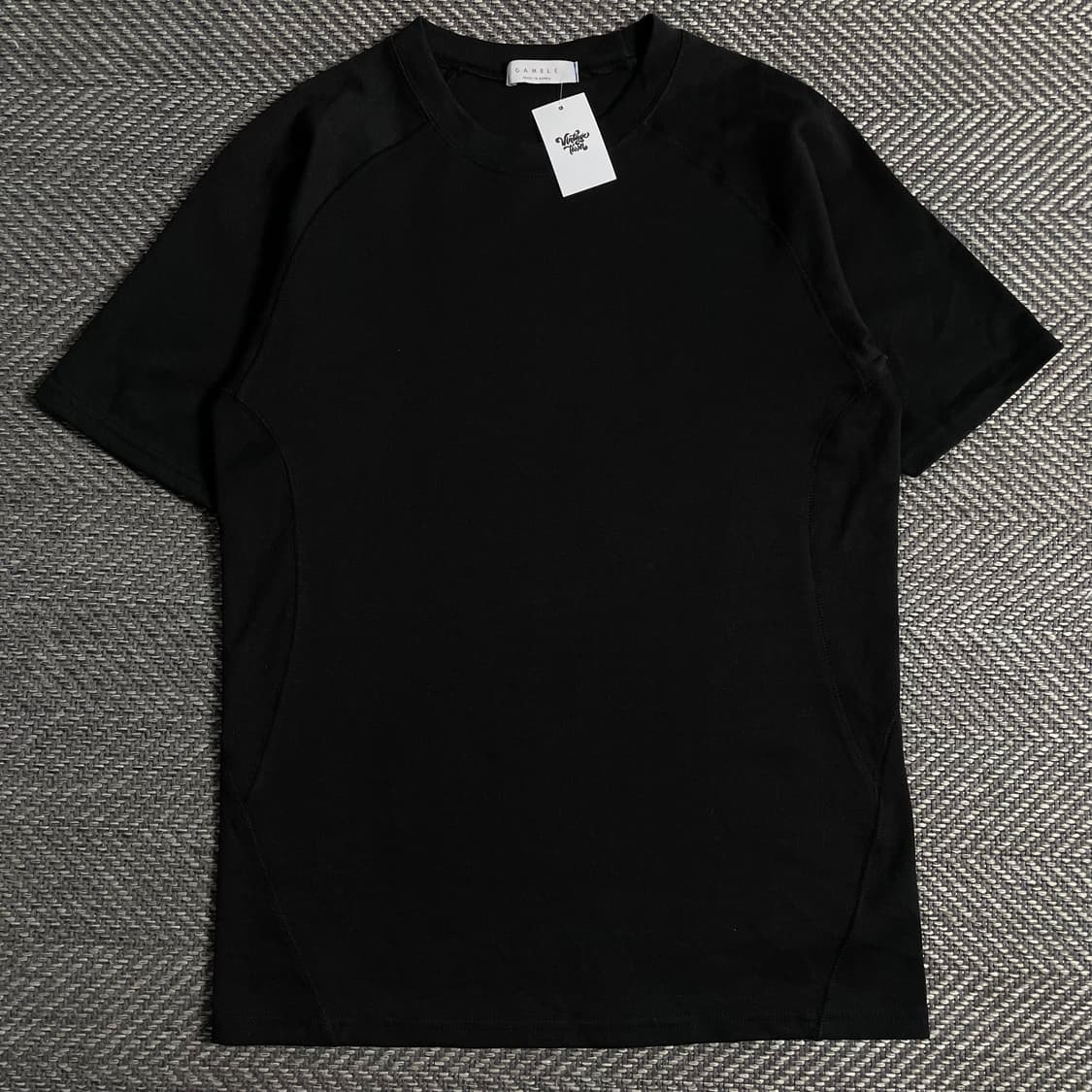 갬블 블랙 미니멀 머슬핏 티셔츠o 3672 상품이미지1