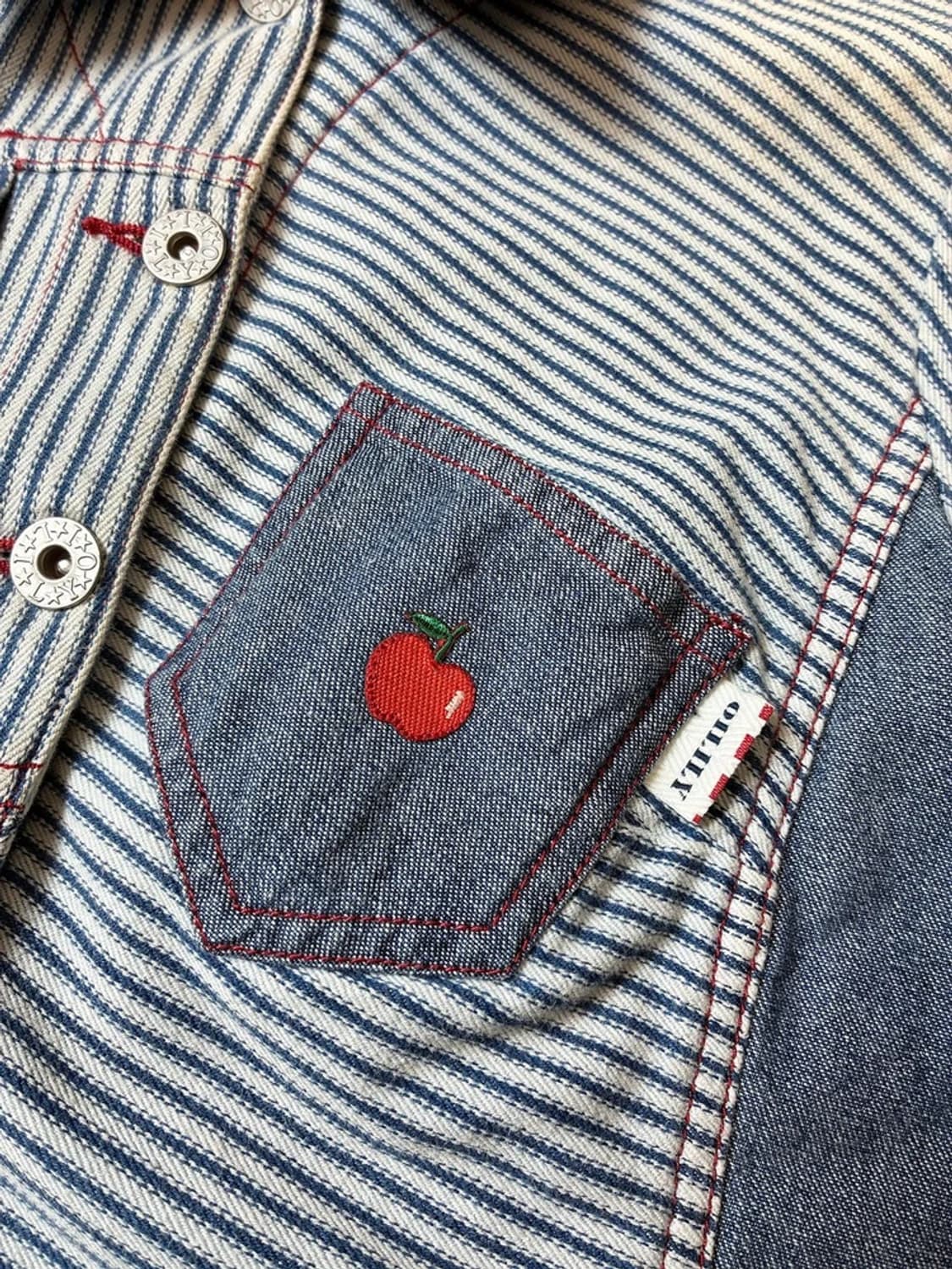 오일릴리 90's 히코리 스트라이프 배색 데님 트러커 자켓 PN7812 상품이미지3