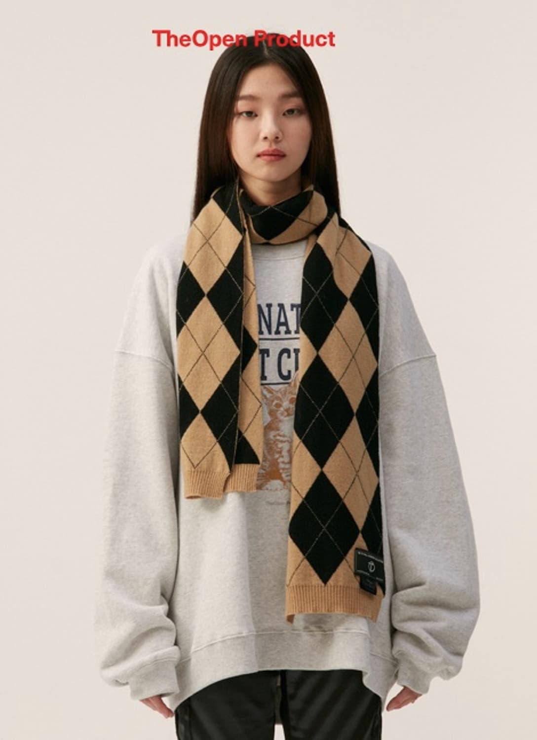 TheOpen Product 더오픈프로덕트 아가일 머플러 상품이미지1