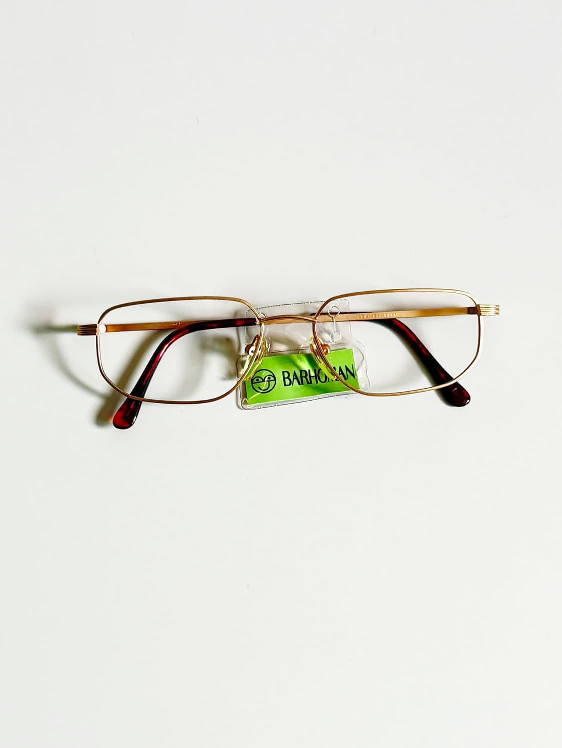 90s BARHOMAN 골드 슬림 스퀘어 메탈 빈티지 안경 상품이미지2