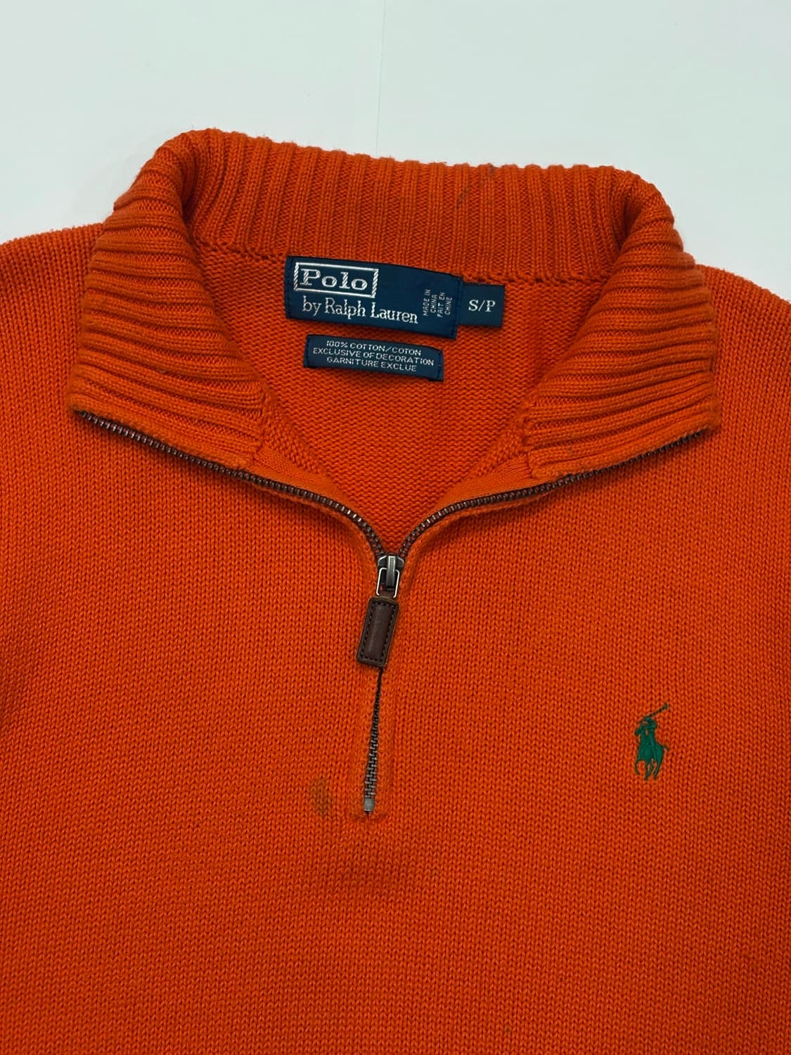 Polo 폴로랄프로렌 오렌지 하프 집업 상품이미지2