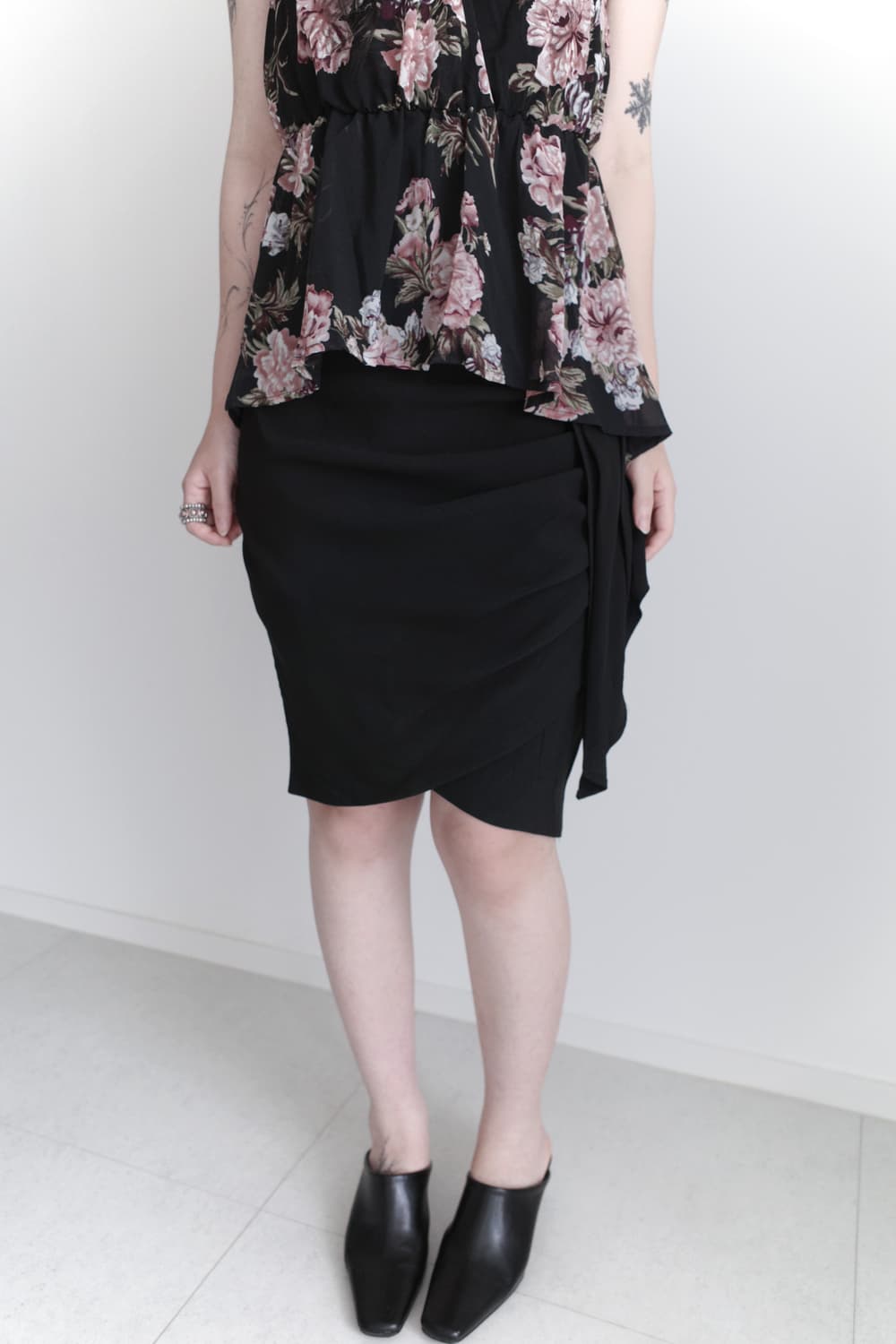 silk draping skirt 상품이미지5