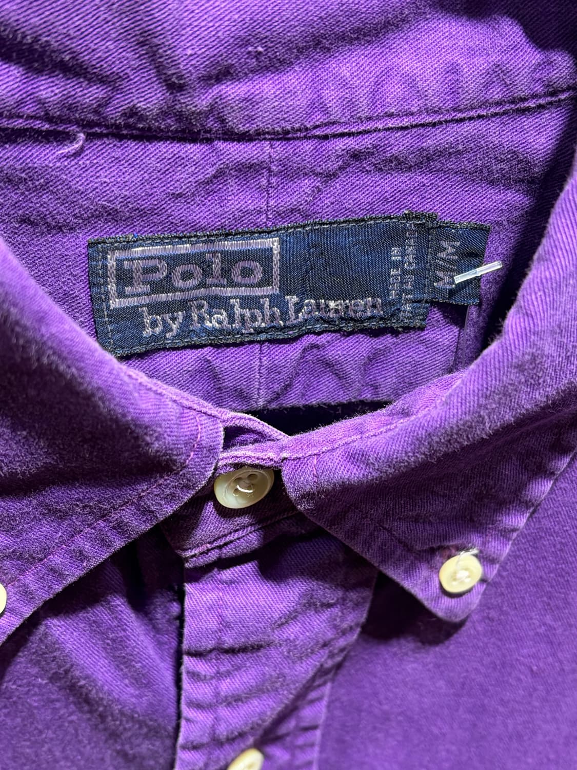 M 폴로랄프로랜 골드 포니 딥퍼플 코튼 셔츠 상품이미지5