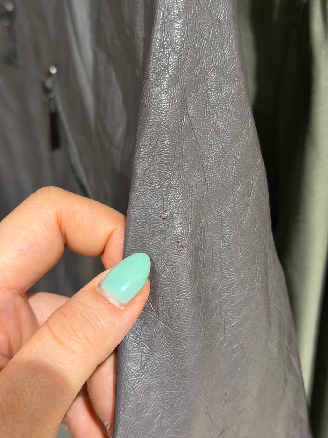 neck snap detail leather jacket 상품이미지10