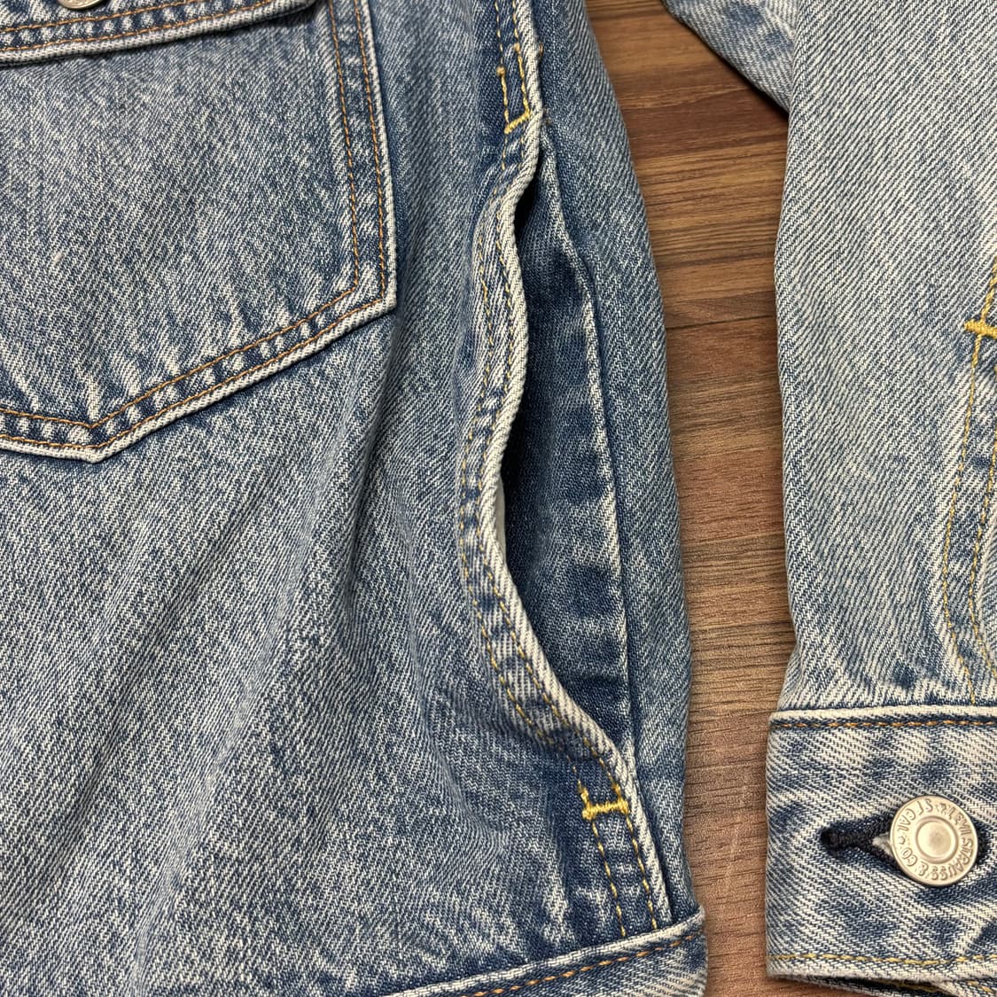 리바이스 2세대 타입2 빅E 포켓 트럭커 데님 지쟌 지잔 워싱 자켓 상품이미지5