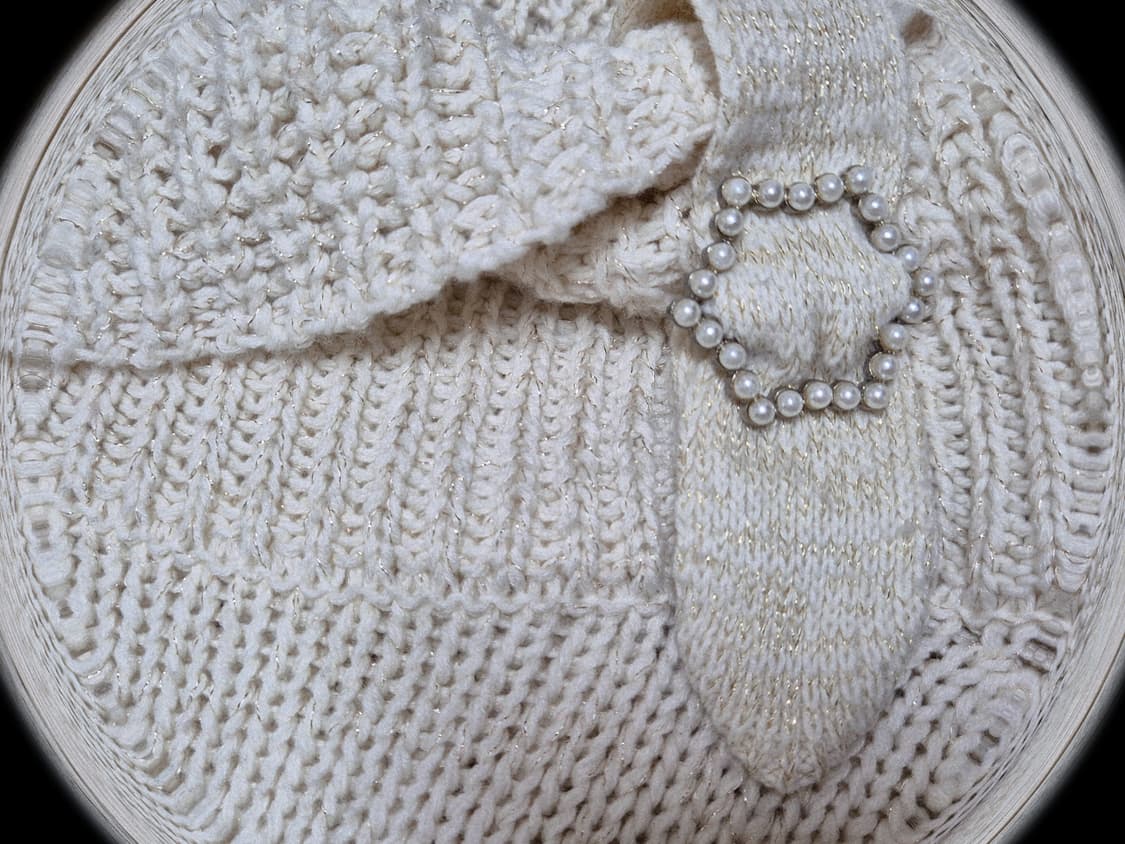 Vintage ☆ latte buckle knit top 상품이미지2