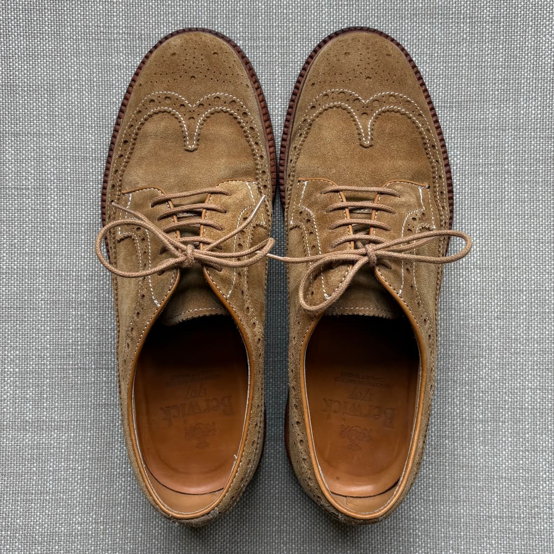 [255] Berwick 4794 카멜 스웨이드 브로그 윙팁 상품이미지8