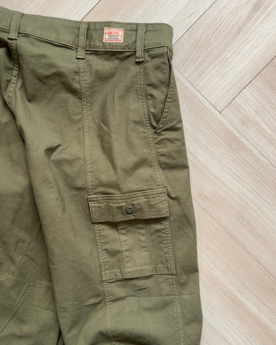 [SOMETHING] Olive Cargo Trousers 상품이미지5